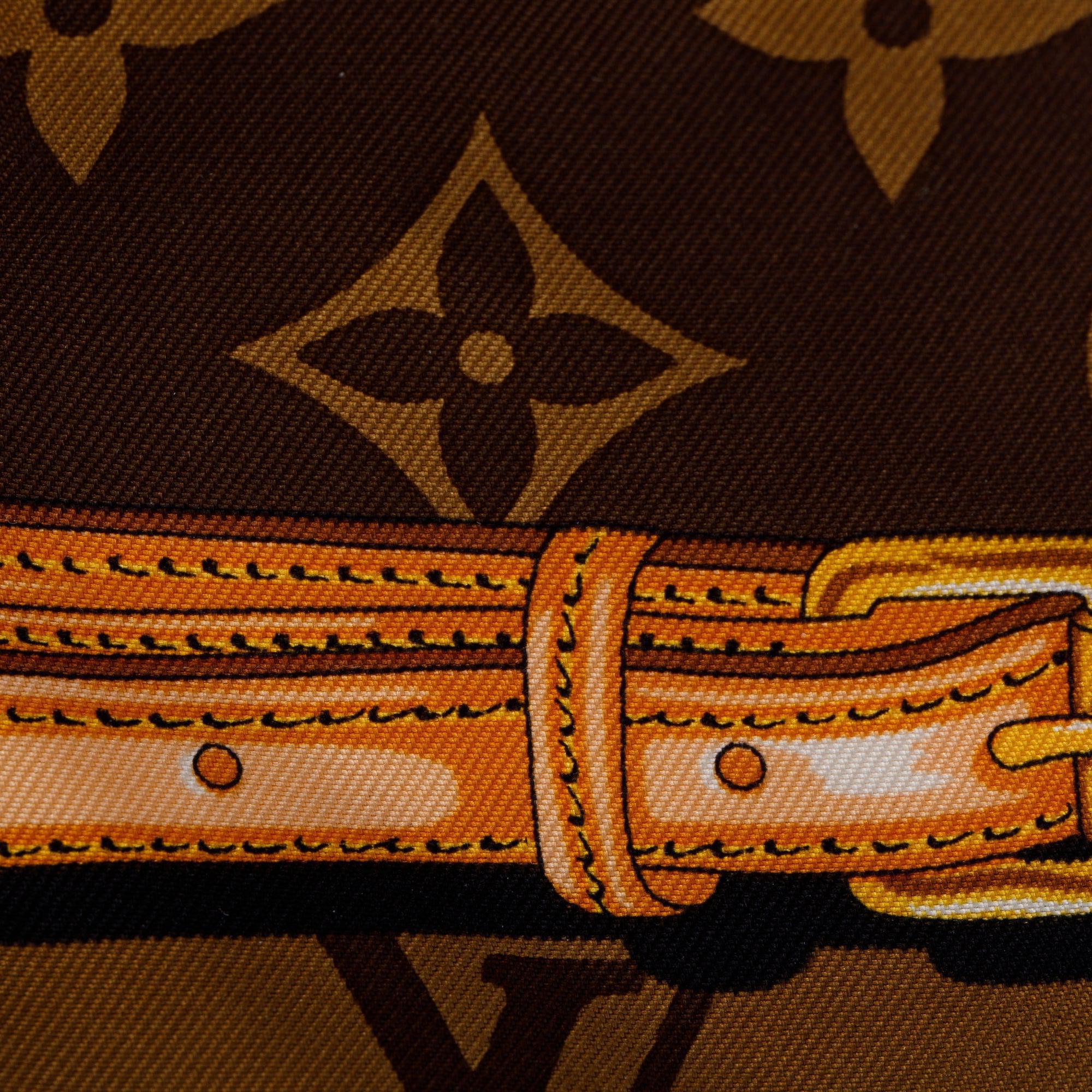 Louis Vuitton Brown Monogram Trunk Silk Bandeau