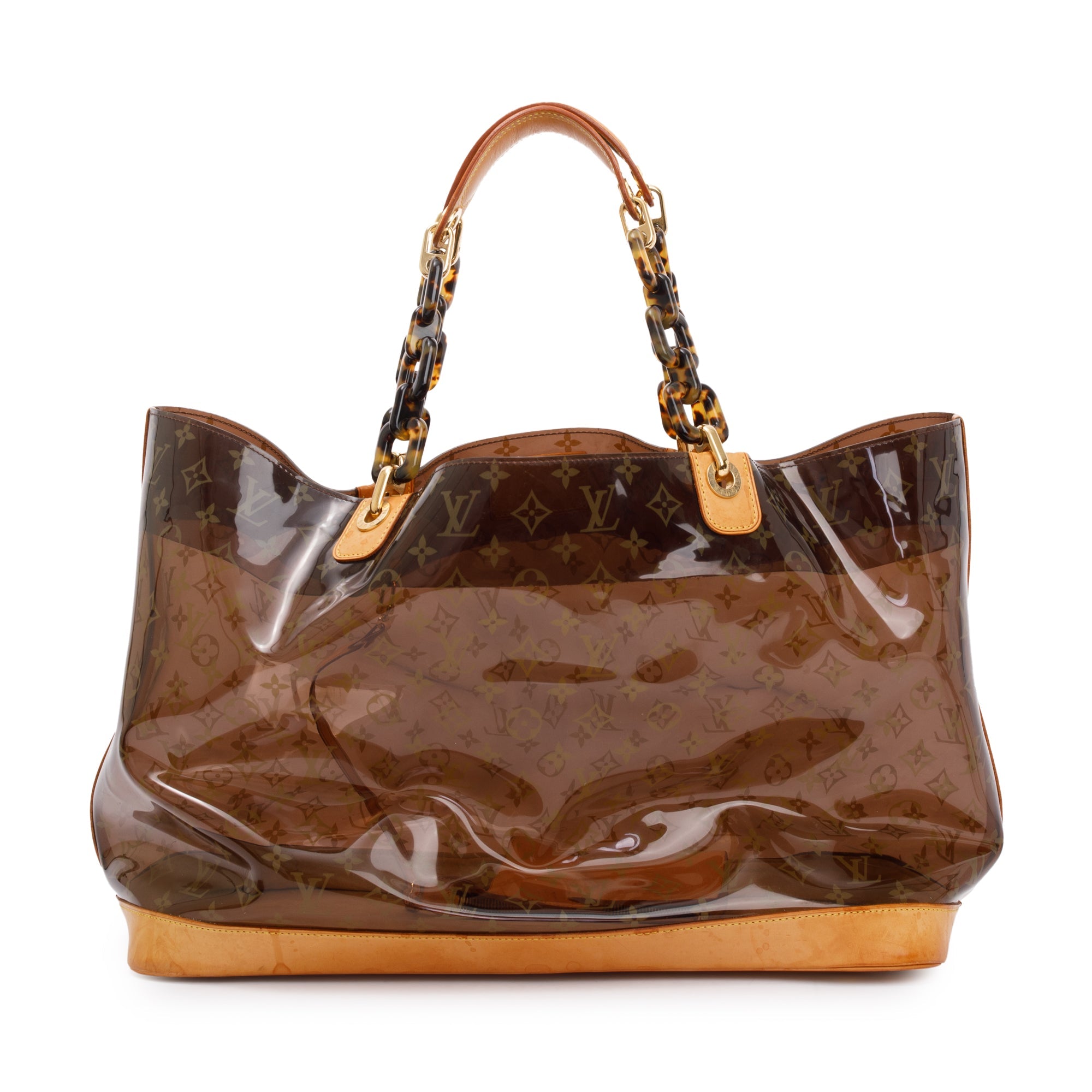 Louis Vuitton Brown Monogram Vinyl Cabas Sac Ambre GM Tote w/ Pouch