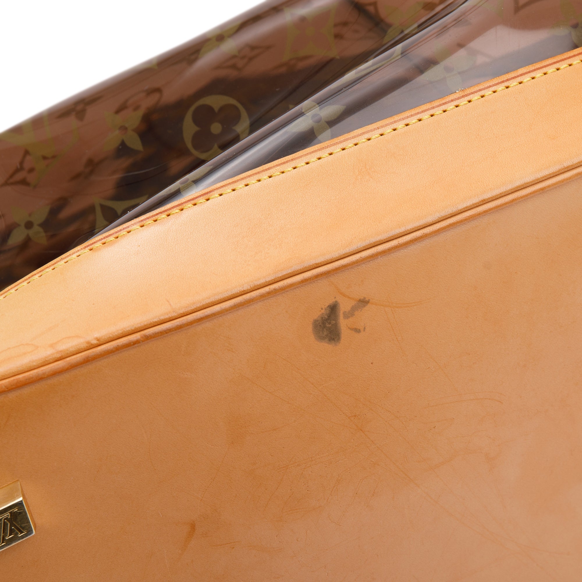 Louis Vuitton Brown Monogram Vinyl Cabas Sac Ambre GM Tote w/ Pouch