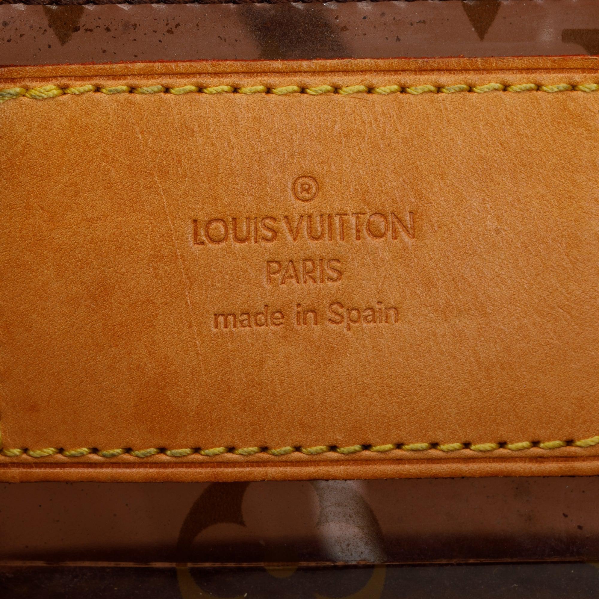 Louis Vuitton Brown Monogram Vinyl Cabas Sac Ambre PM Tote w/ Pouch