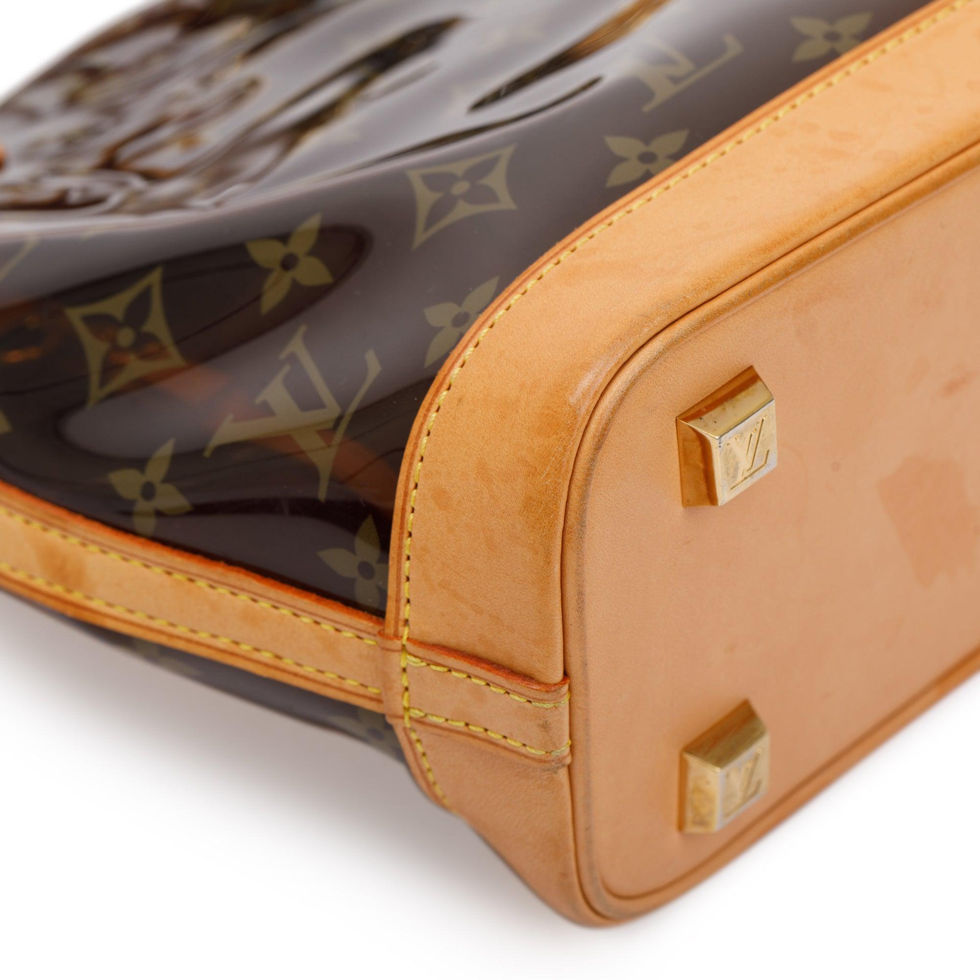 Louis Vuitton Brown Monogram Vinyl Cabas Sac Ambre PM Tote w/ Pouch