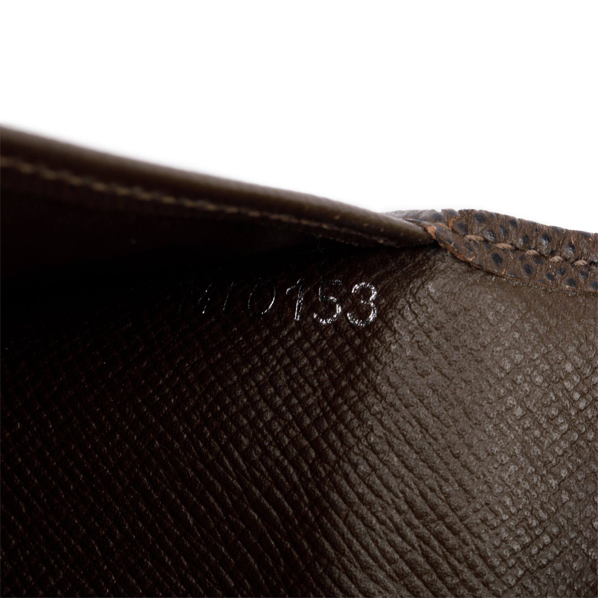 Louis Vuitton Brown Taiga Leather Porte-Valeurs Wallet Organizer w/ Box & Receipt