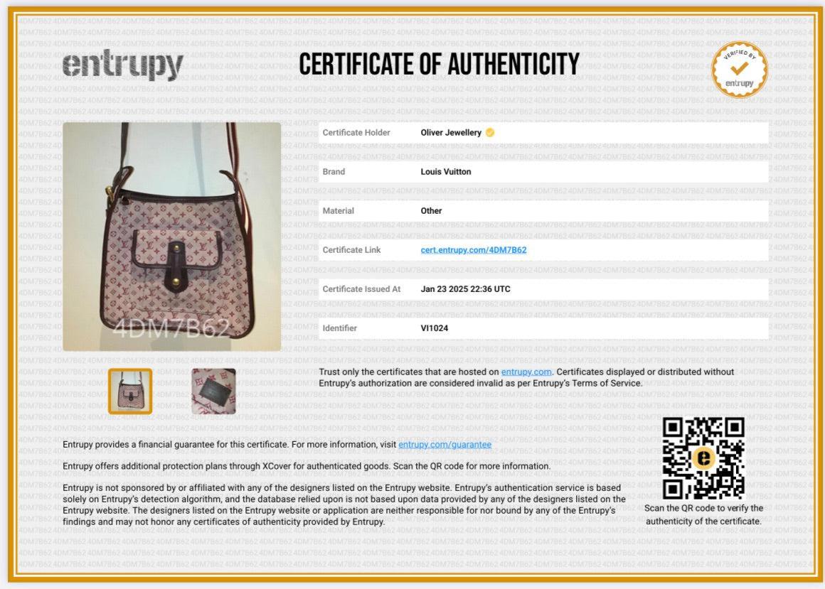 Louis Vuitton Burgundy Idylle Monogram Mini Lin Mary Kate Besace