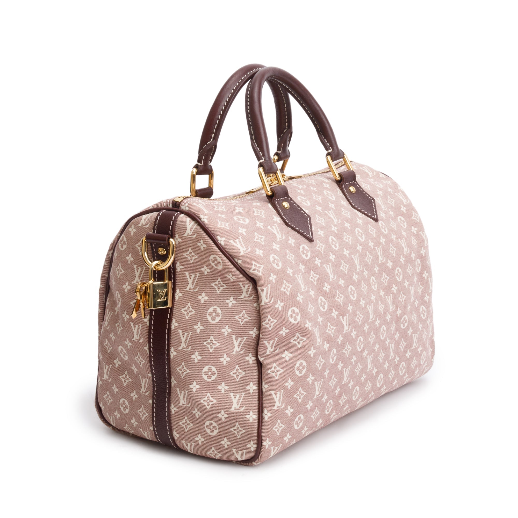 Louis Vuitton Burgundy Idylle Monogram Mini Lin Speedy Bandouliere 30