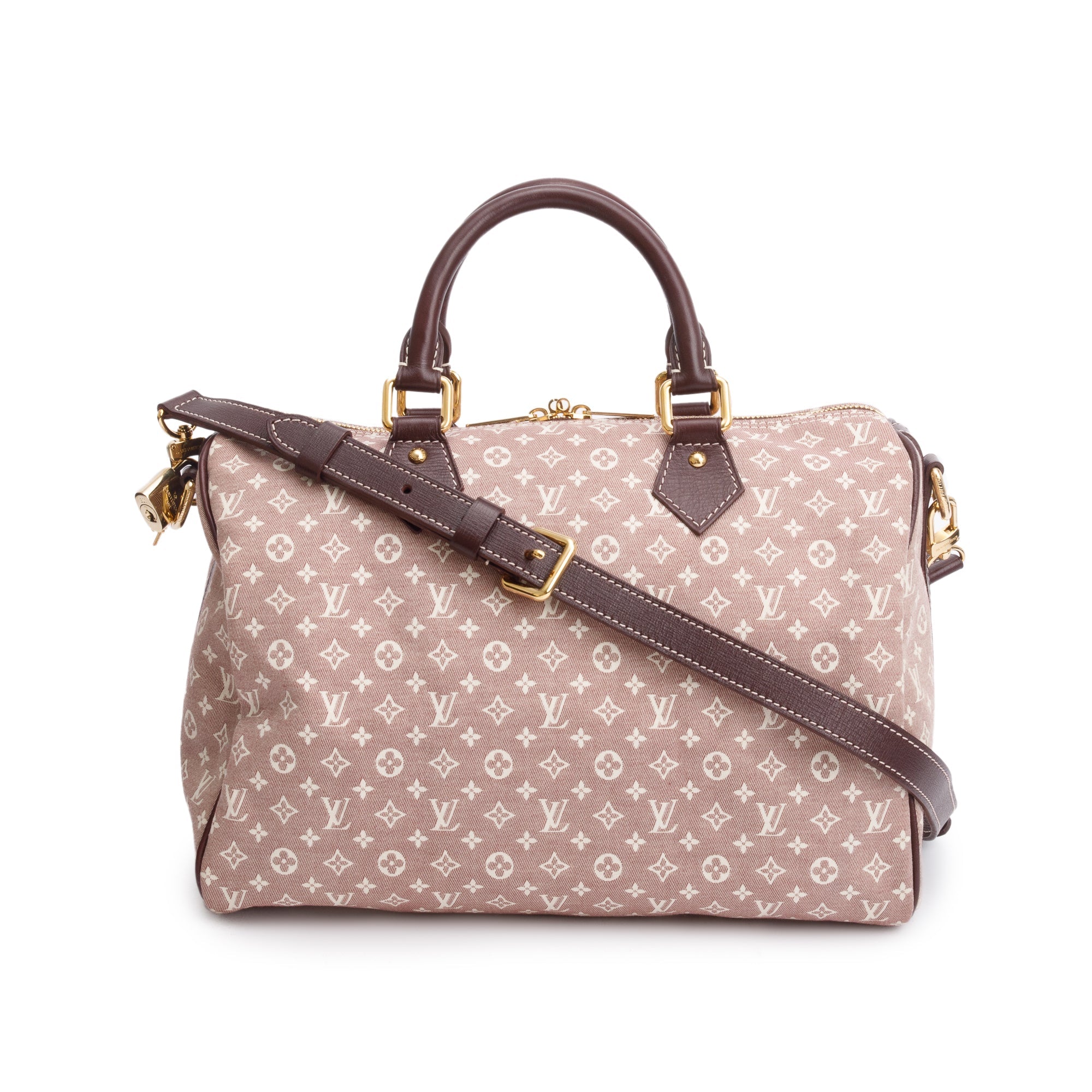Louis Vuitton Burgundy Idylle Monogram Mini Lin Speedy Bandouliere 30