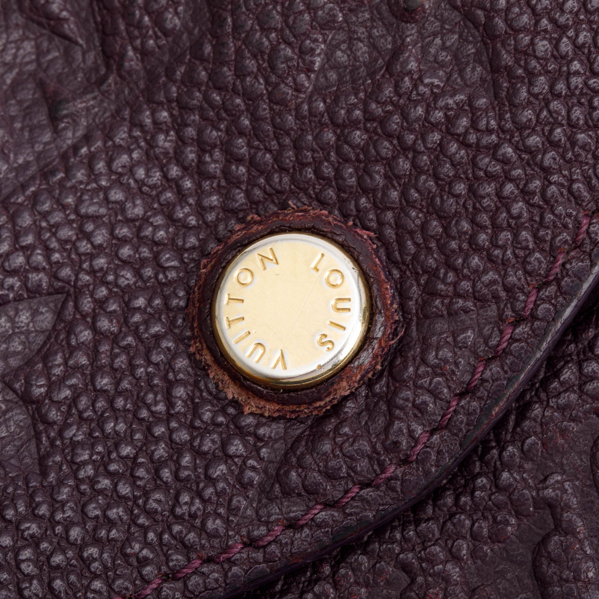 Louis Vuitton Burgundy Monogram Empreinte Curieuse Wallet w/ Insert