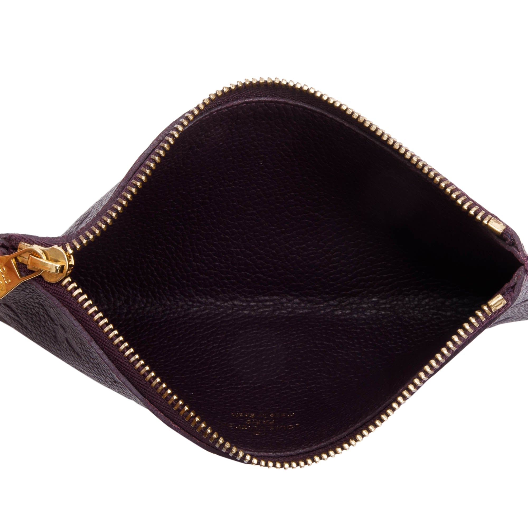 Louis Vuitton Burgundy Monogram Empreinte Curieuse Wallet w/ Insert