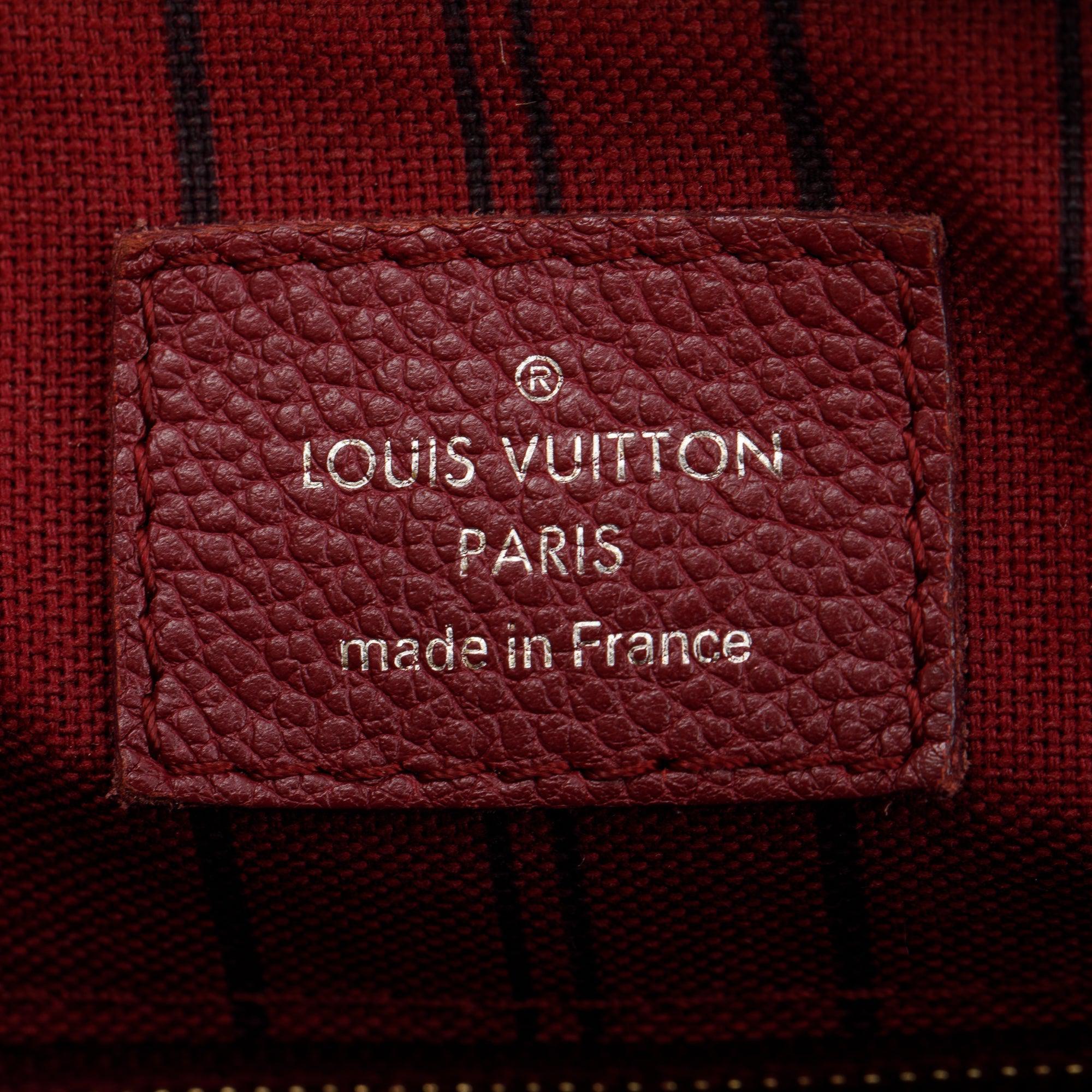 Louis Vuitton Burgundy Monogram Empreinte Leather Speedy Bandouliere 25 w/ Strap