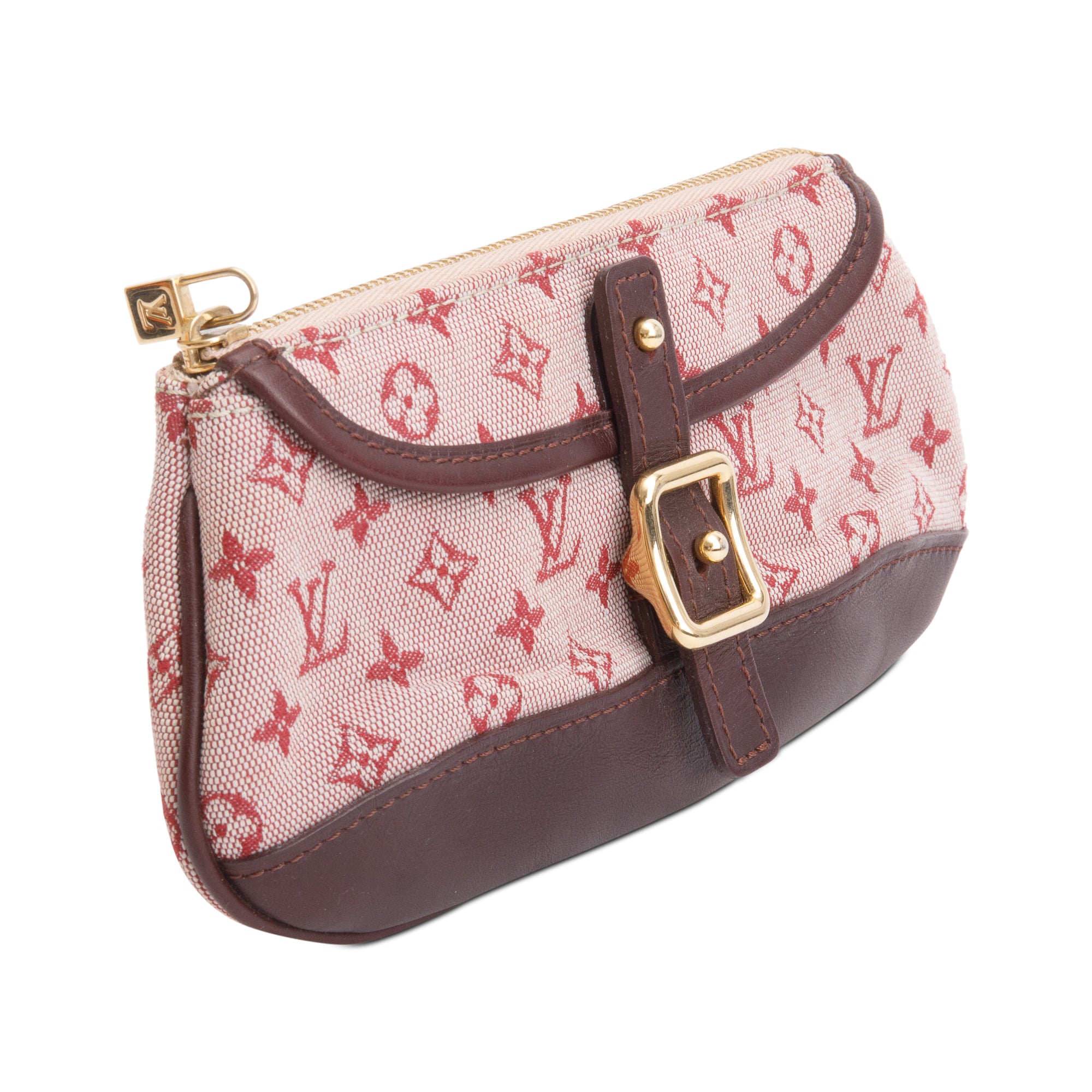 Louis Vuitton Burgundy Monogram Mini Lin Anne Sophie Pochette Clutch