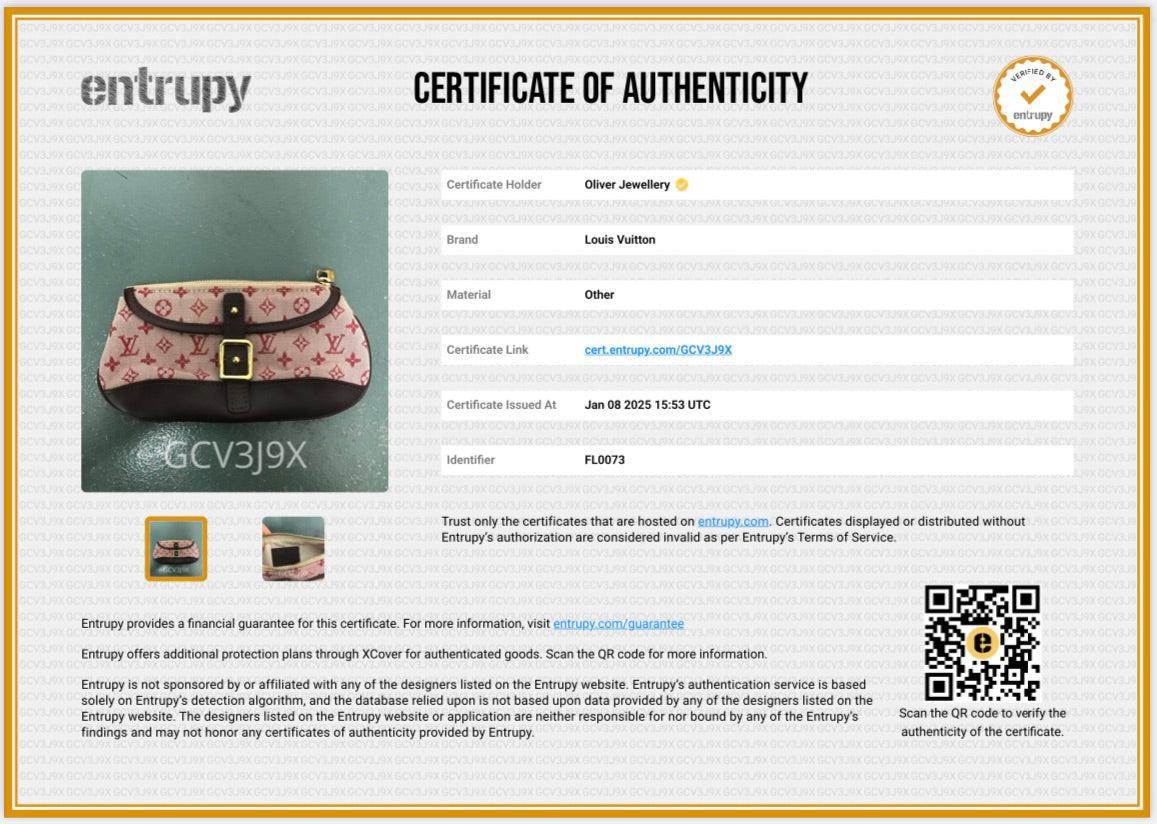 Louis Vuitton Burgundy Monogram Mini Lin Anne Sophie Pochette Clutch