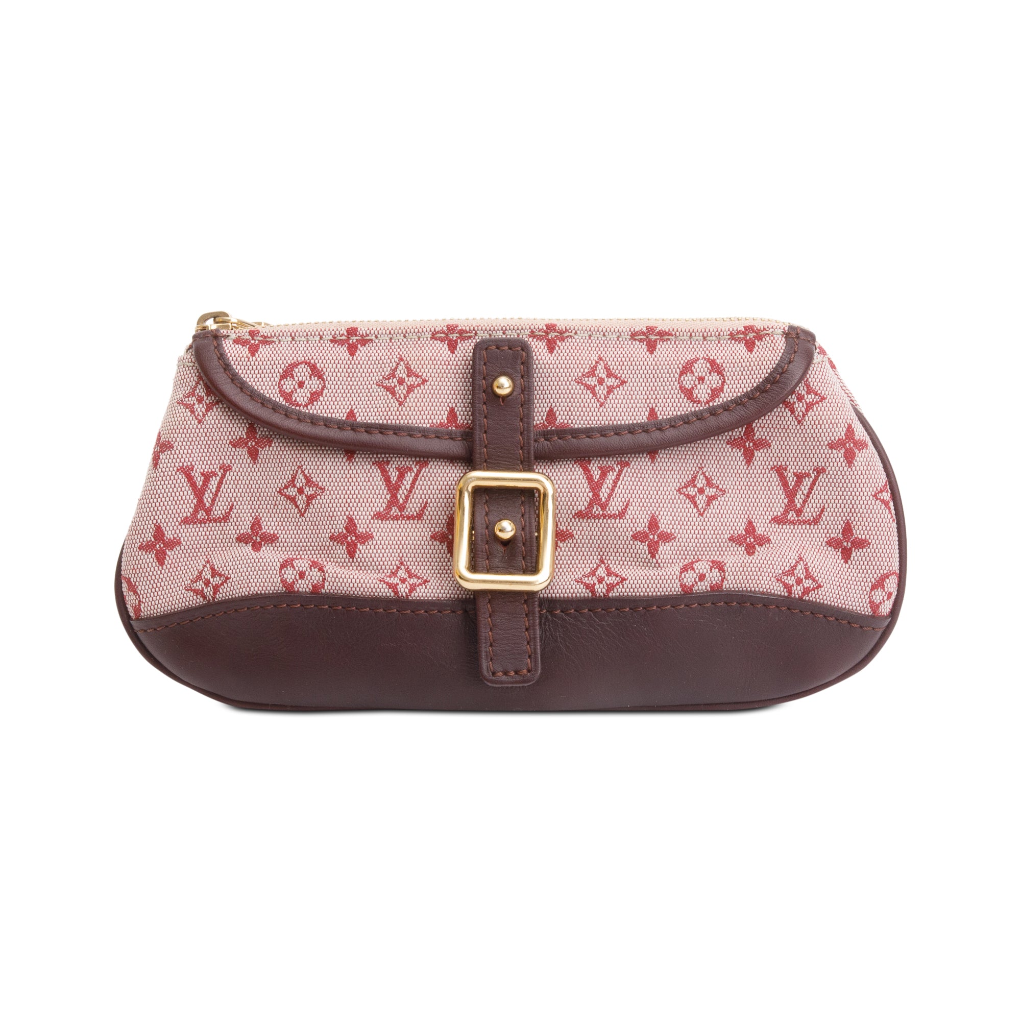 Louis Vuitton Burgundy Monogram Mini Lin Anne Sophie Pochette Clutch