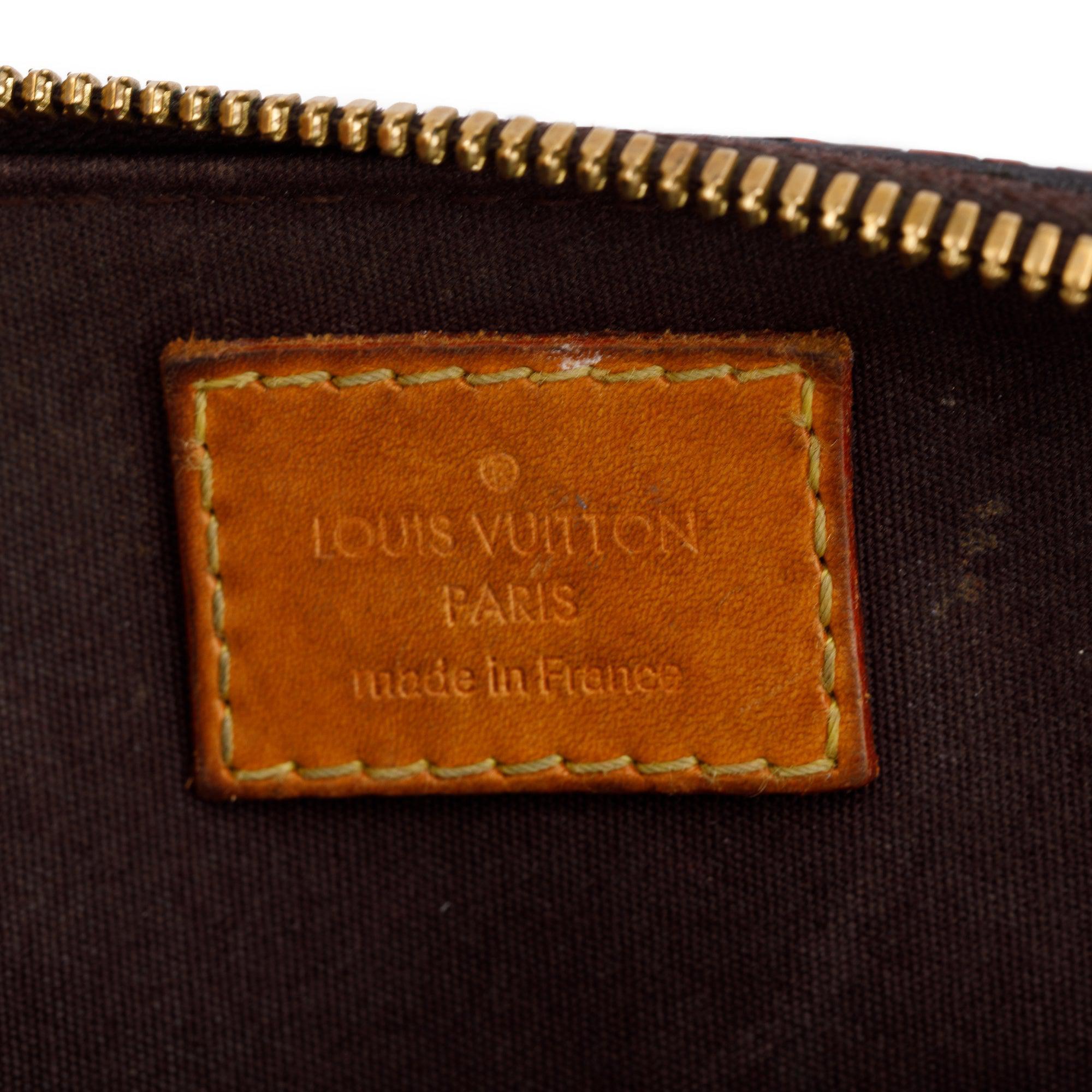 Louis Vuitton Burgundy Monogram Vernis Leather Alma BB w/ Strap