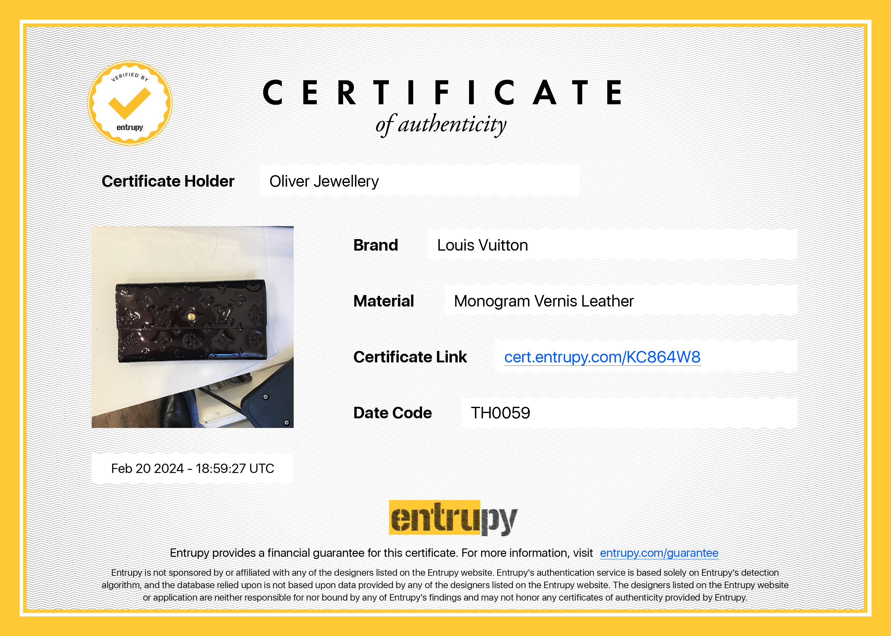 Louis Vuitton Burgundy Monogram Vernis Leather Porte Tresor International Wallet