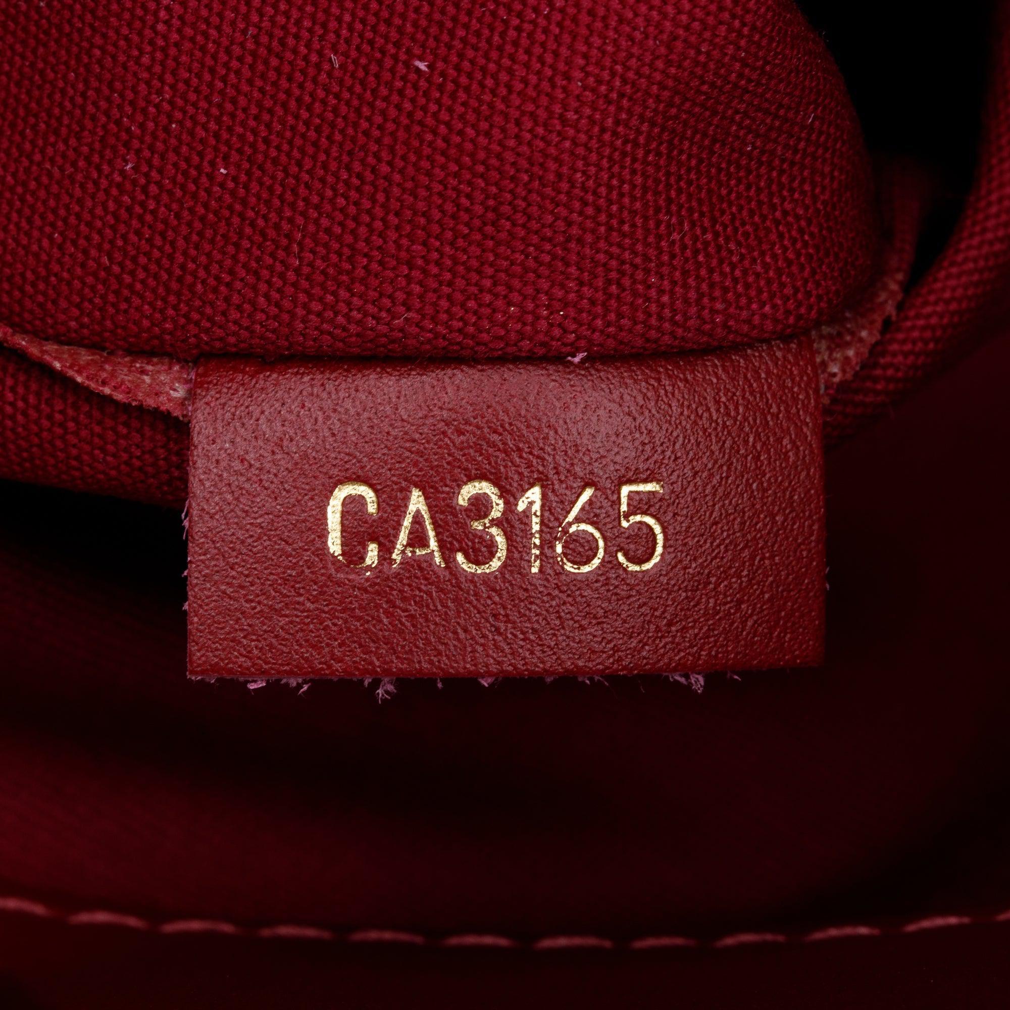 Louis Vuitton Burgundy Monogram Vernis Montaigne MM w/ Strap