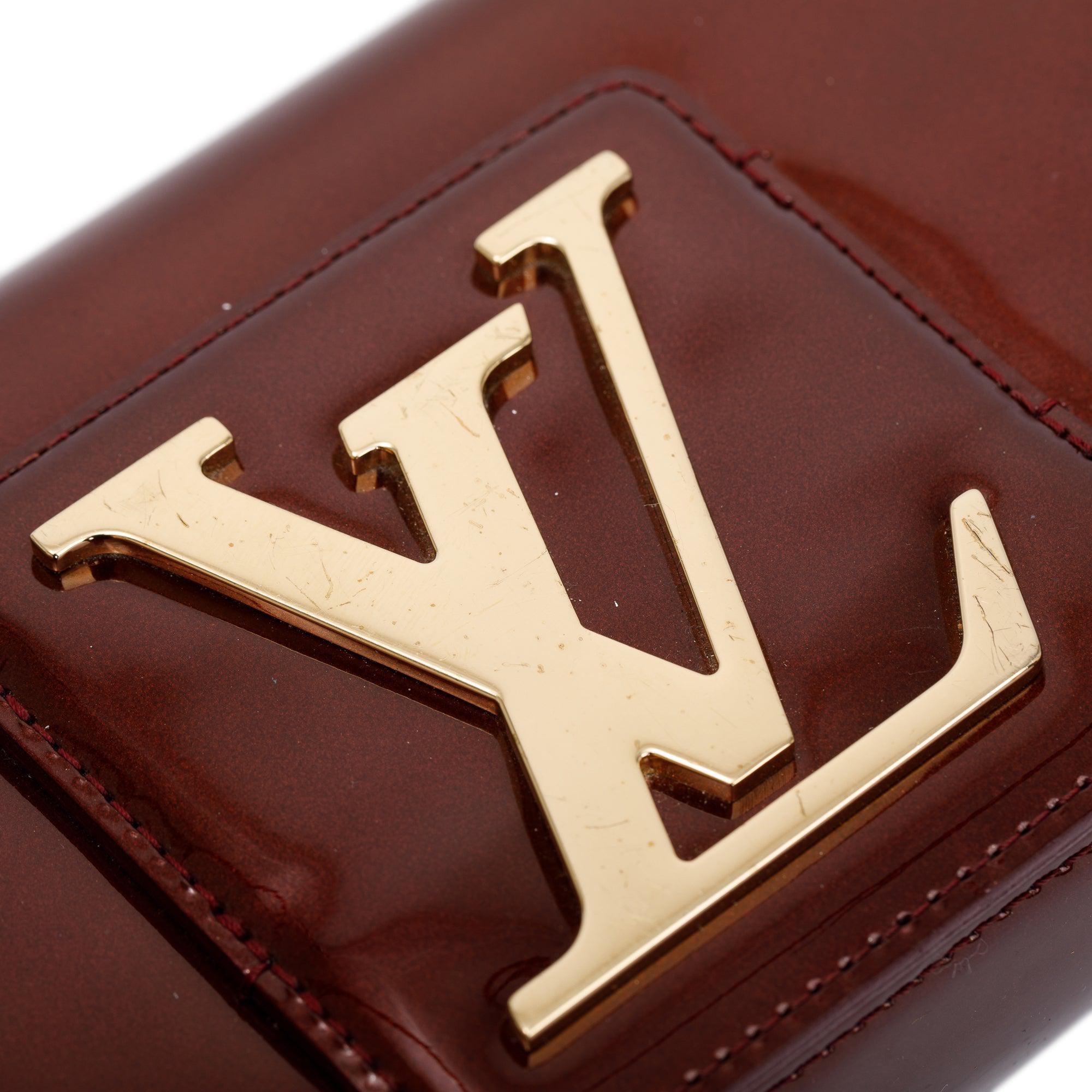 Louis Vuitton Burgundy Vernis Leather Sobe Clutch
