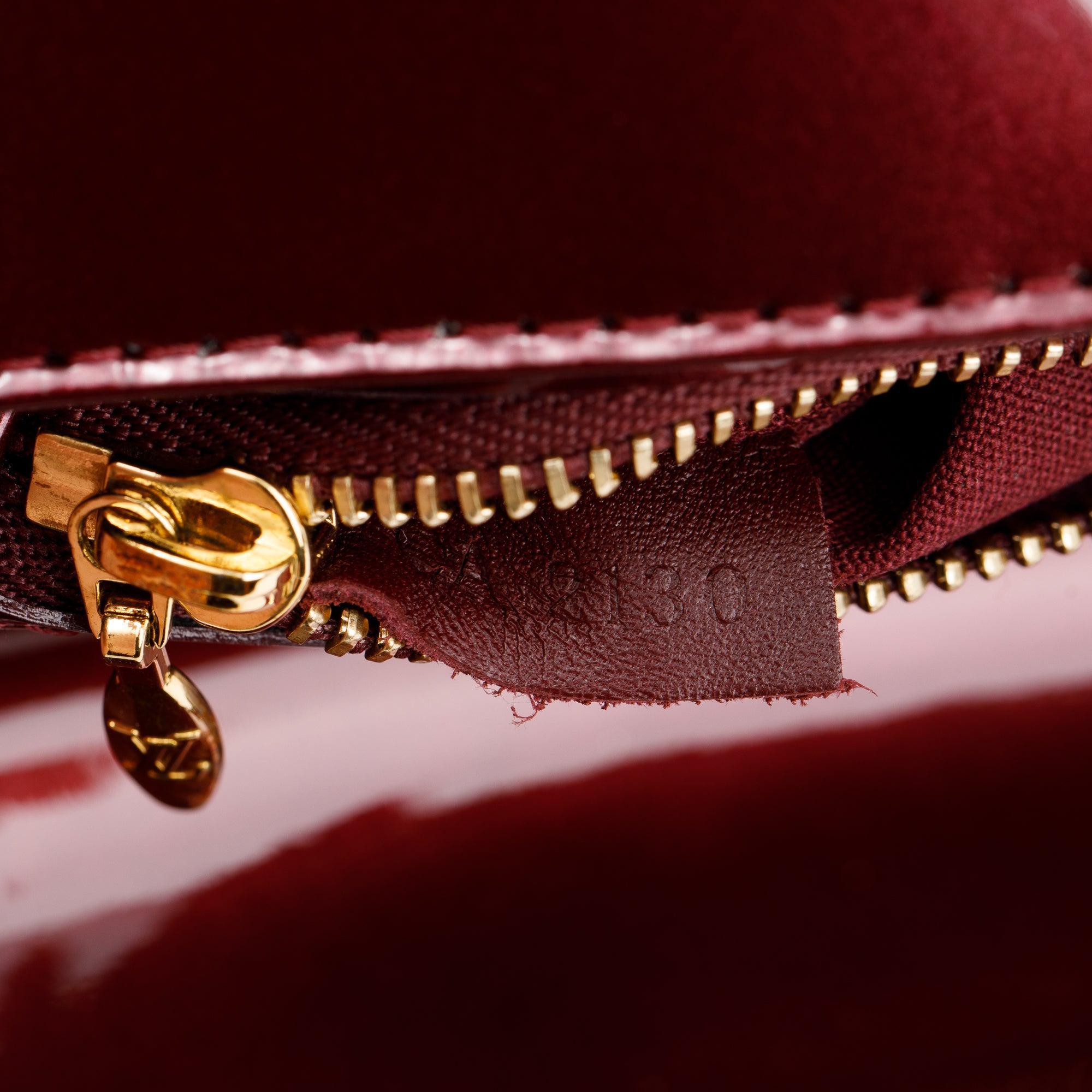 Louis Vuitton Burgundy Vernis Leather Sobe Clutch