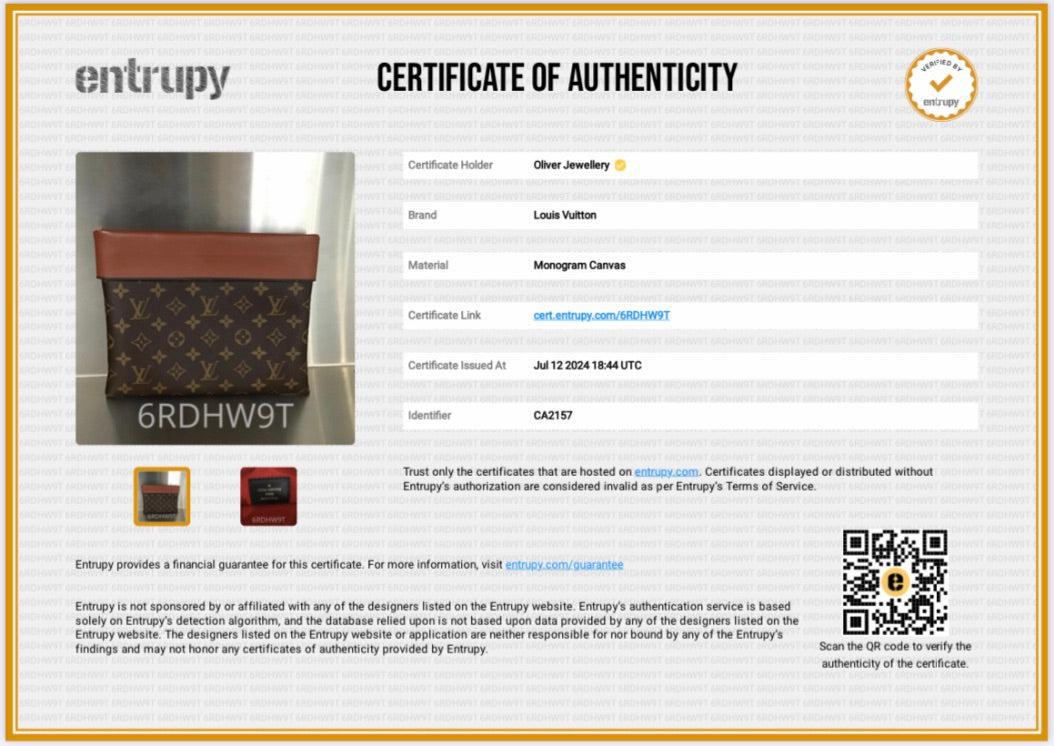 Louis Vuitton Caramel Leather Monogram Pochette Tuileries w/ Box