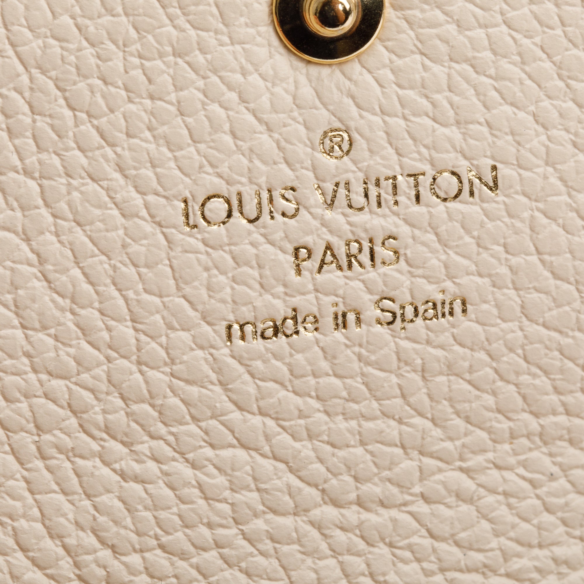 Louis Vuitton Creme Monogram Empreinte Rosalie Coin Purse