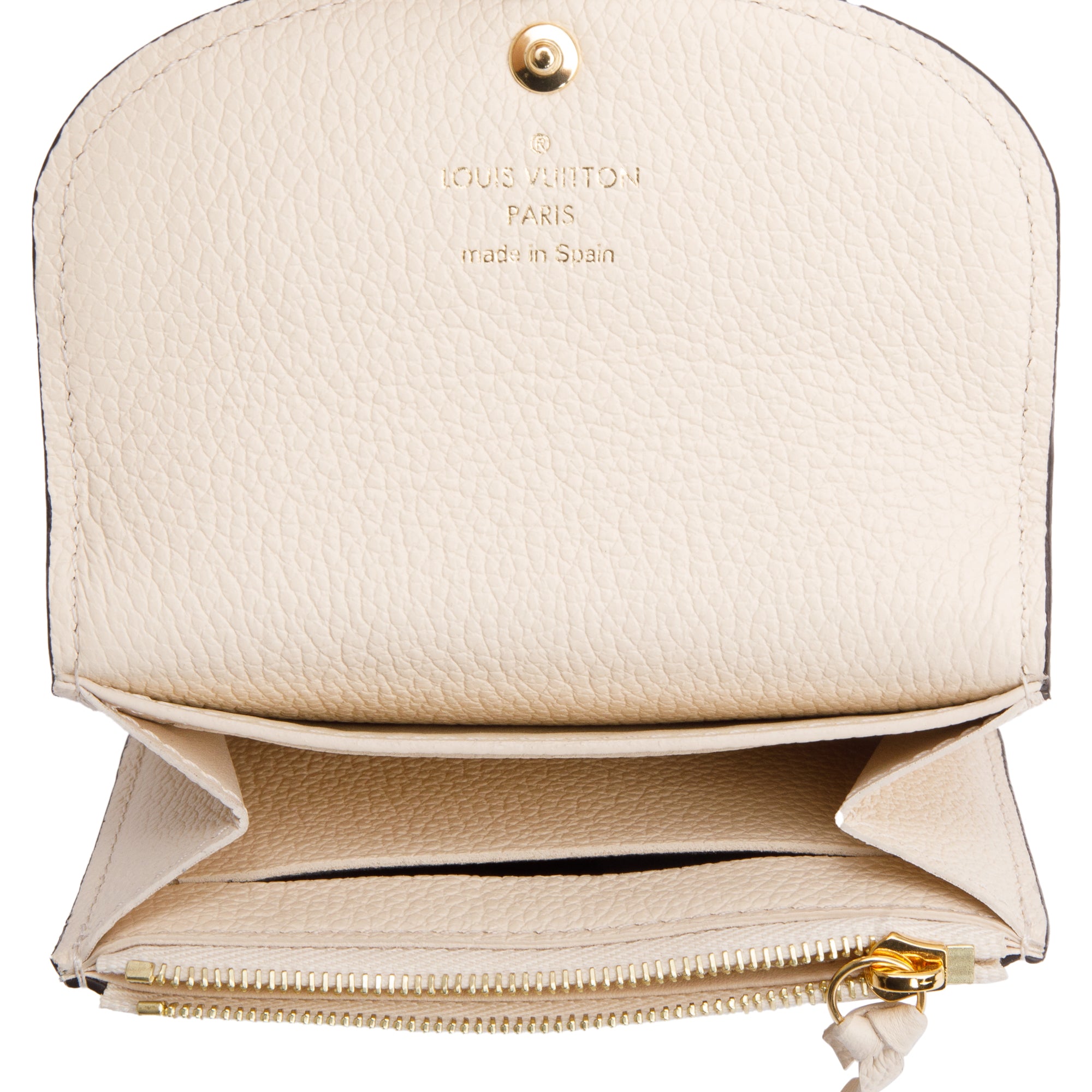 Louis Vuitton Creme Monogram Empreinte Rosalie Coin Purse