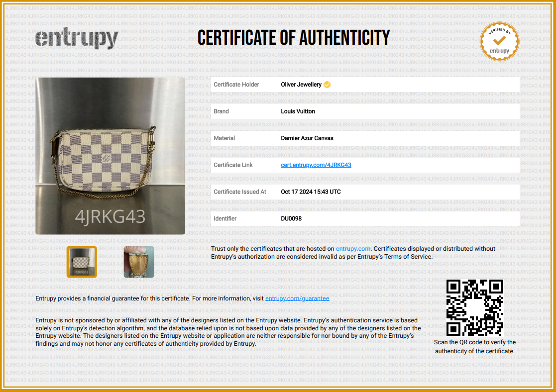 Louis Vuitton Daier Azur Mini Pochette Accessoires