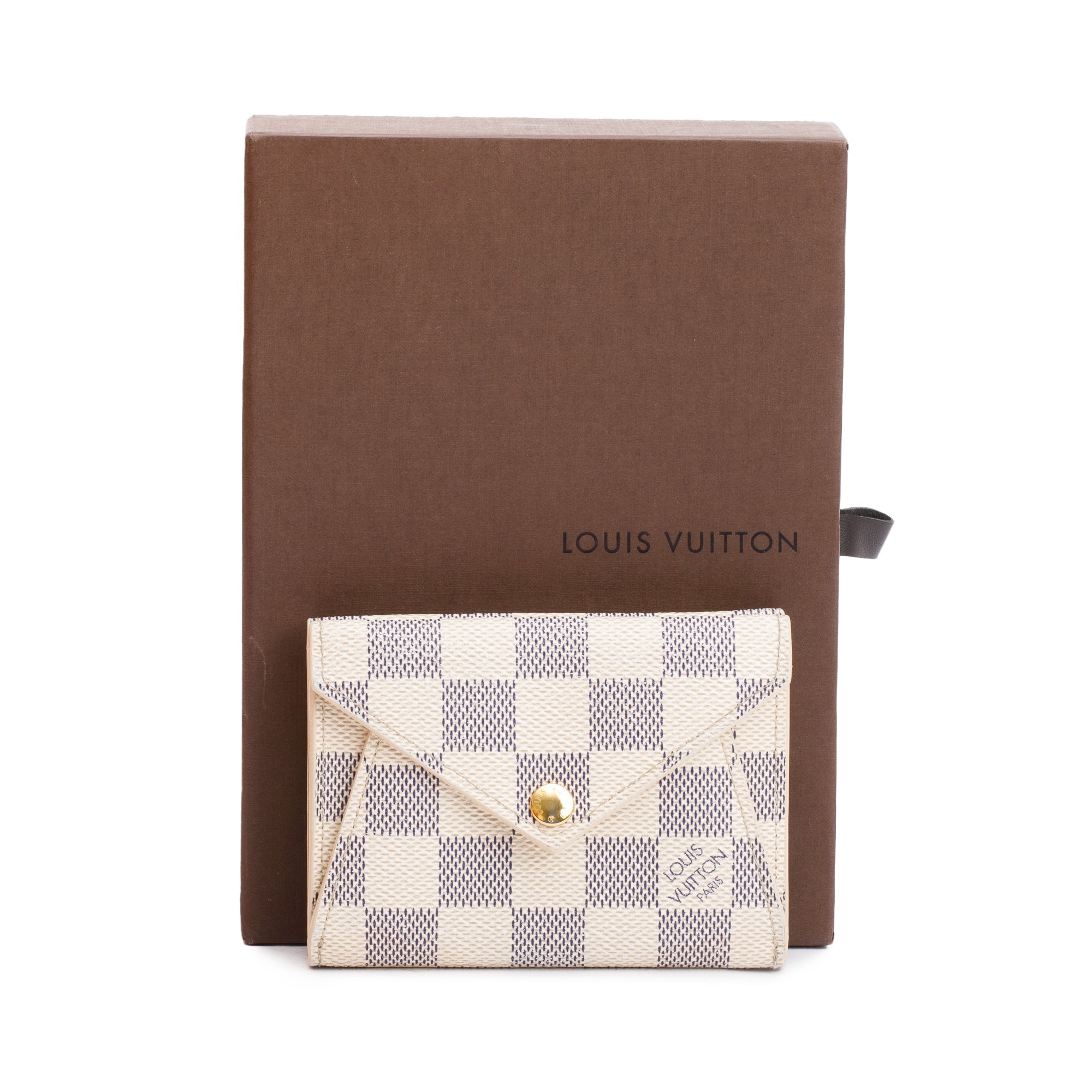Louis Vuitton Damier Azur Compact Origami Wallet w/ Box & Receipt