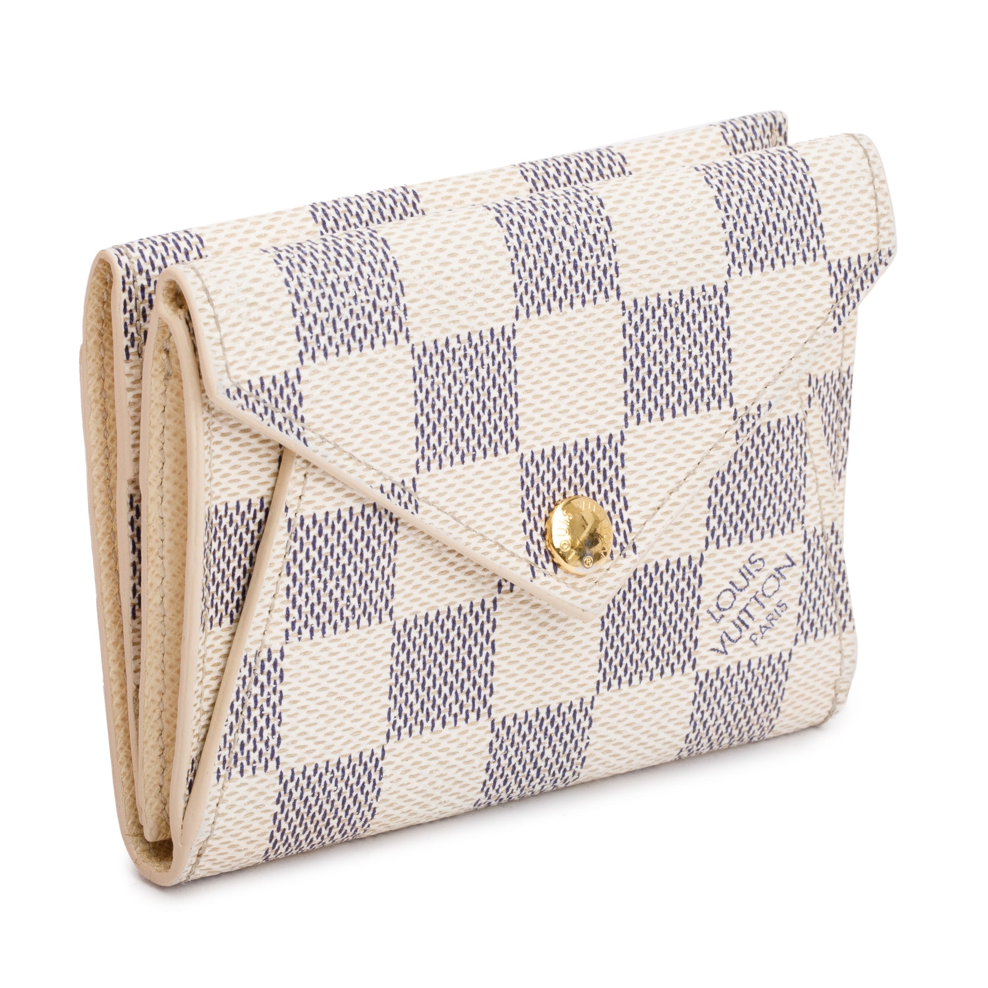 Louis Vuitton Damier Azur Compact Origami Wallet w/ Box & Receipt