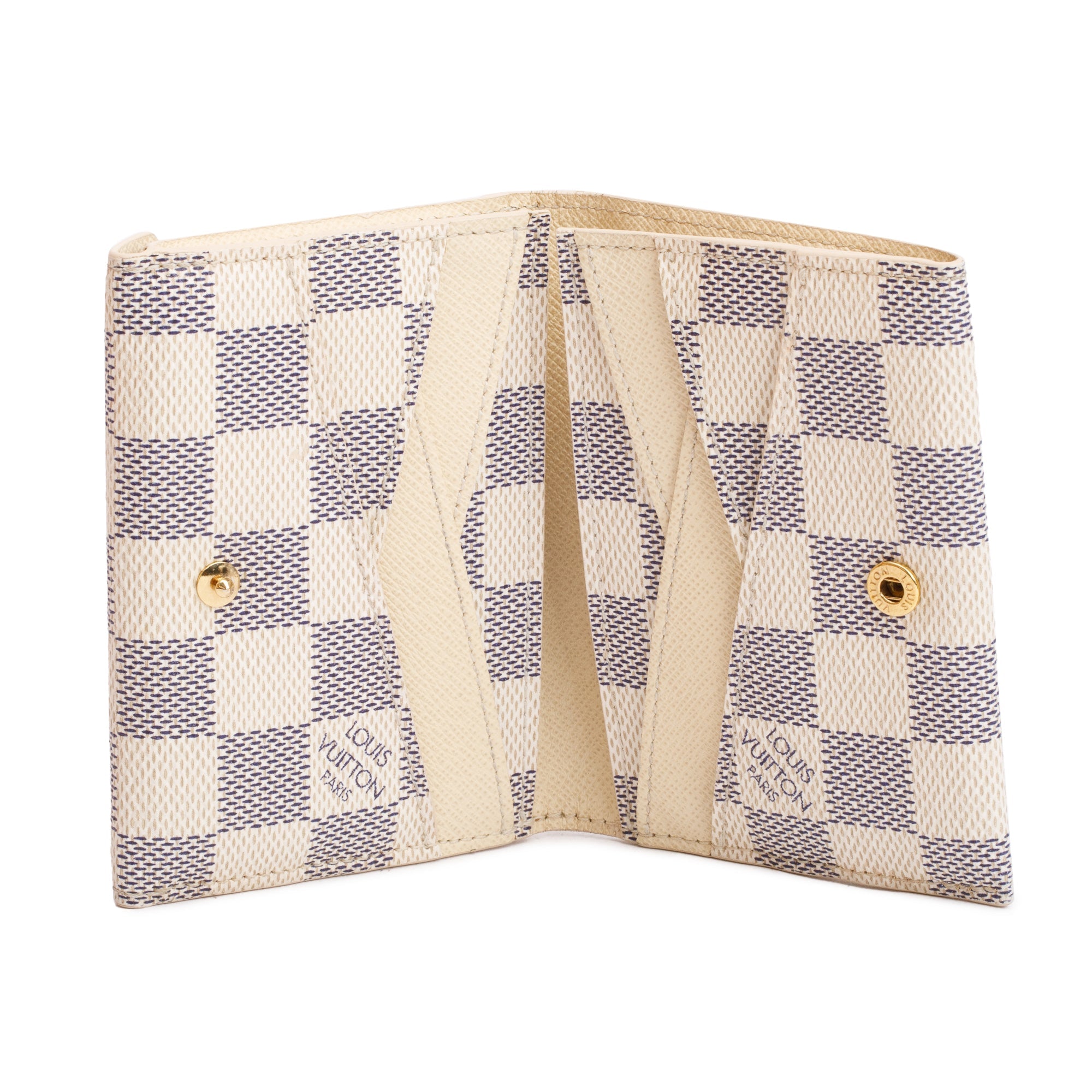 Louis Vuitton Damier Azur Compact Origami Wallet w/ Box & Receipt