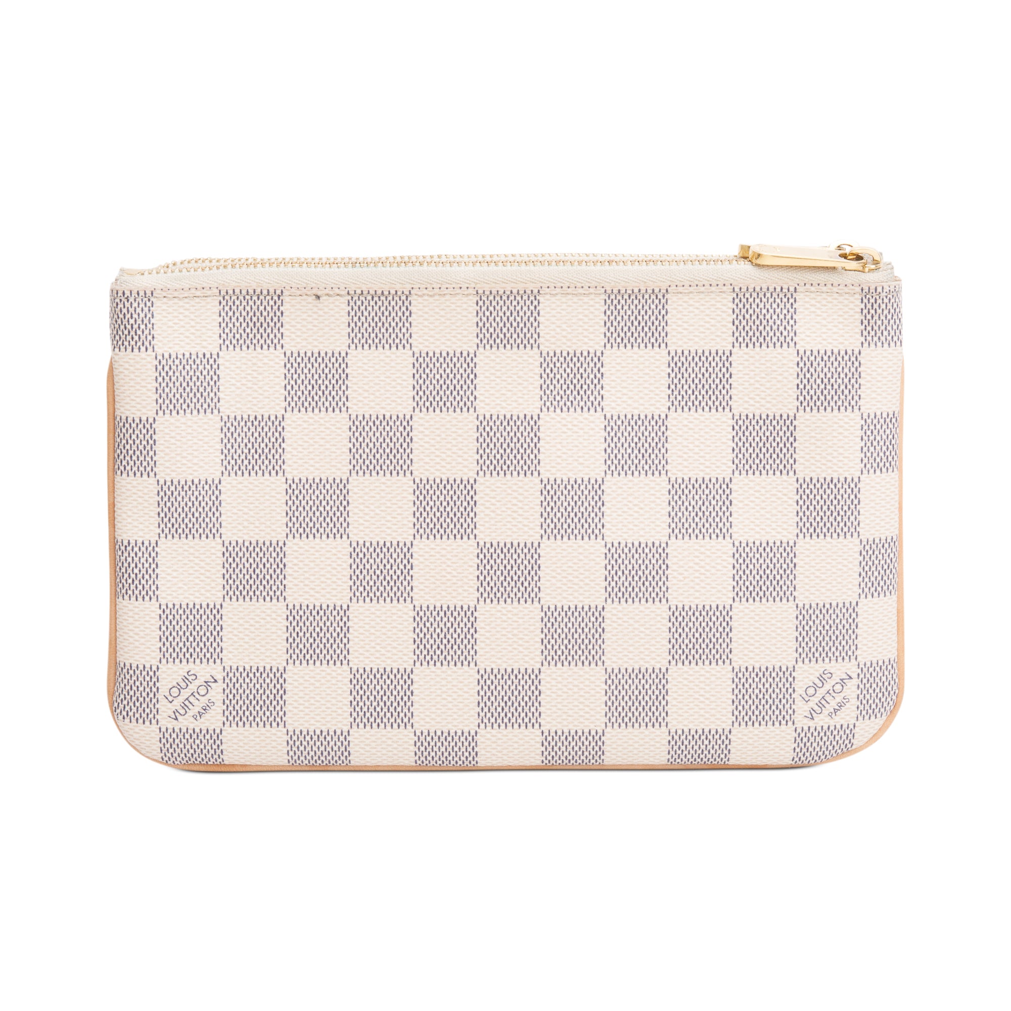Louis Vuitton Damier Azur Double Zip Pochette w/ Strap