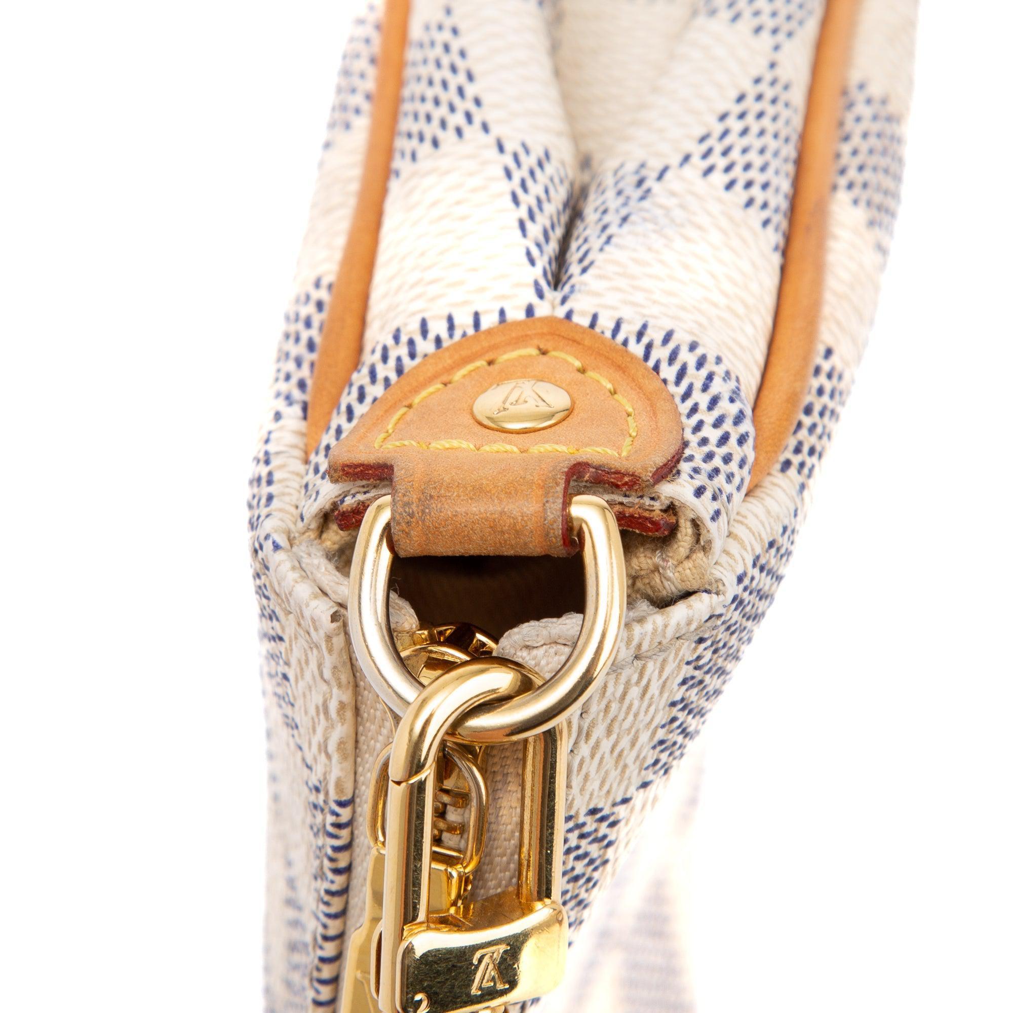 Louis Vuitton Damier Azur Eva Clutch w/ Strap