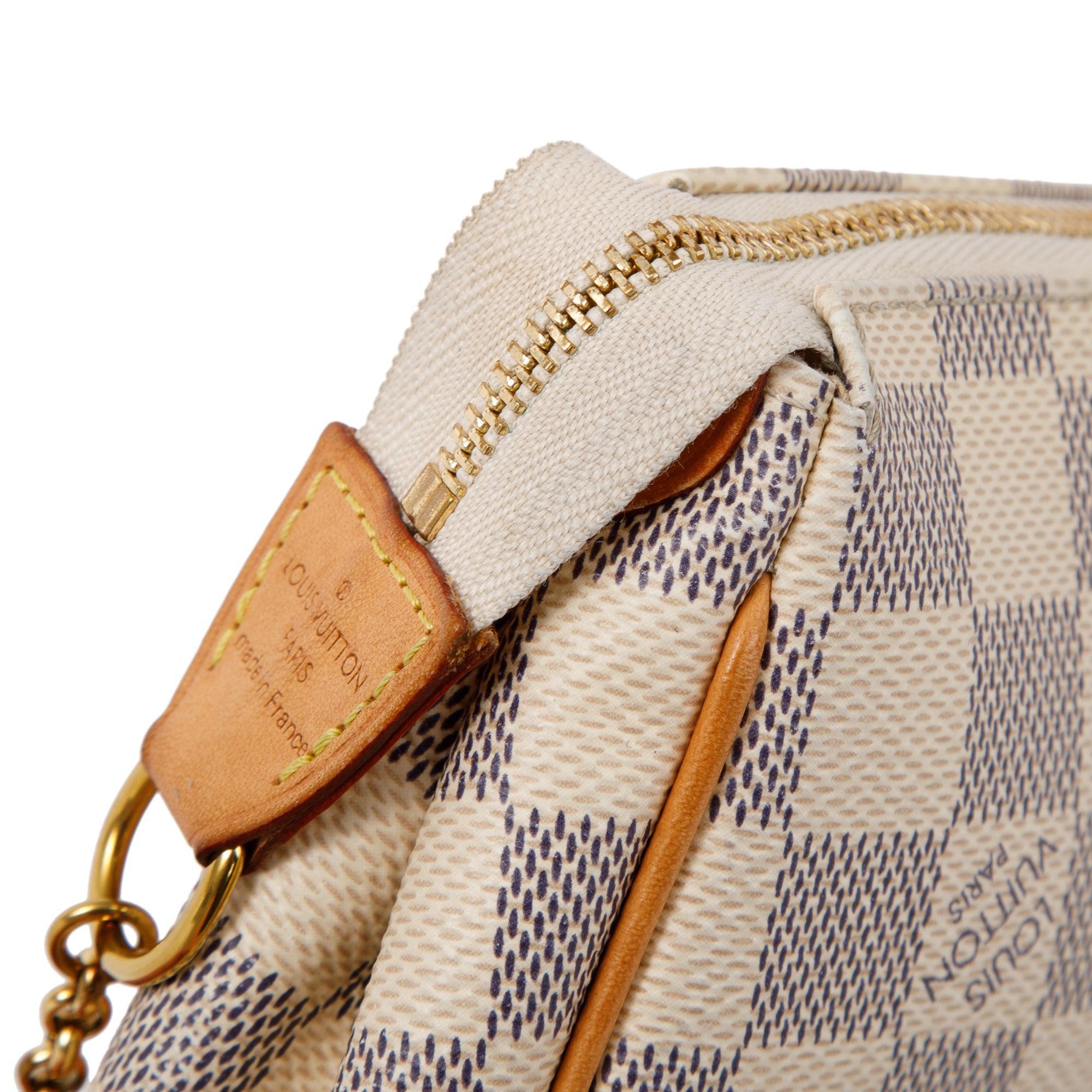 Louis Vuitton Damier Azur Eva Clutch w/ Strap