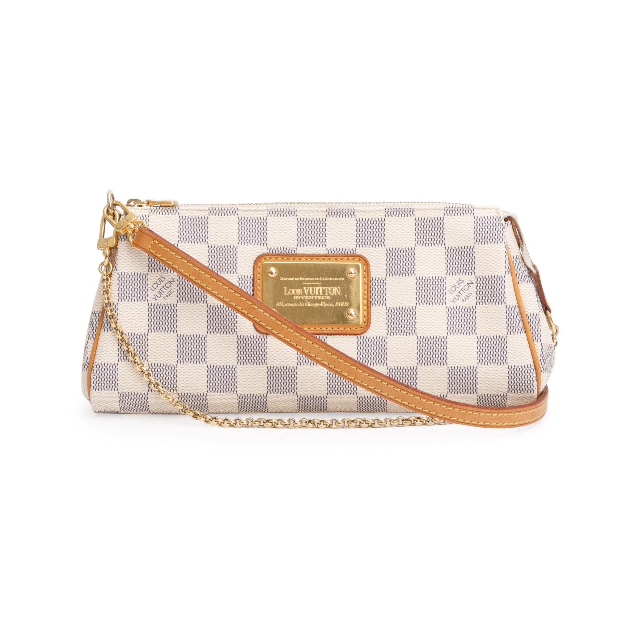 Louis Vuitton Damier Azur Eva Clutch w/ Strap
