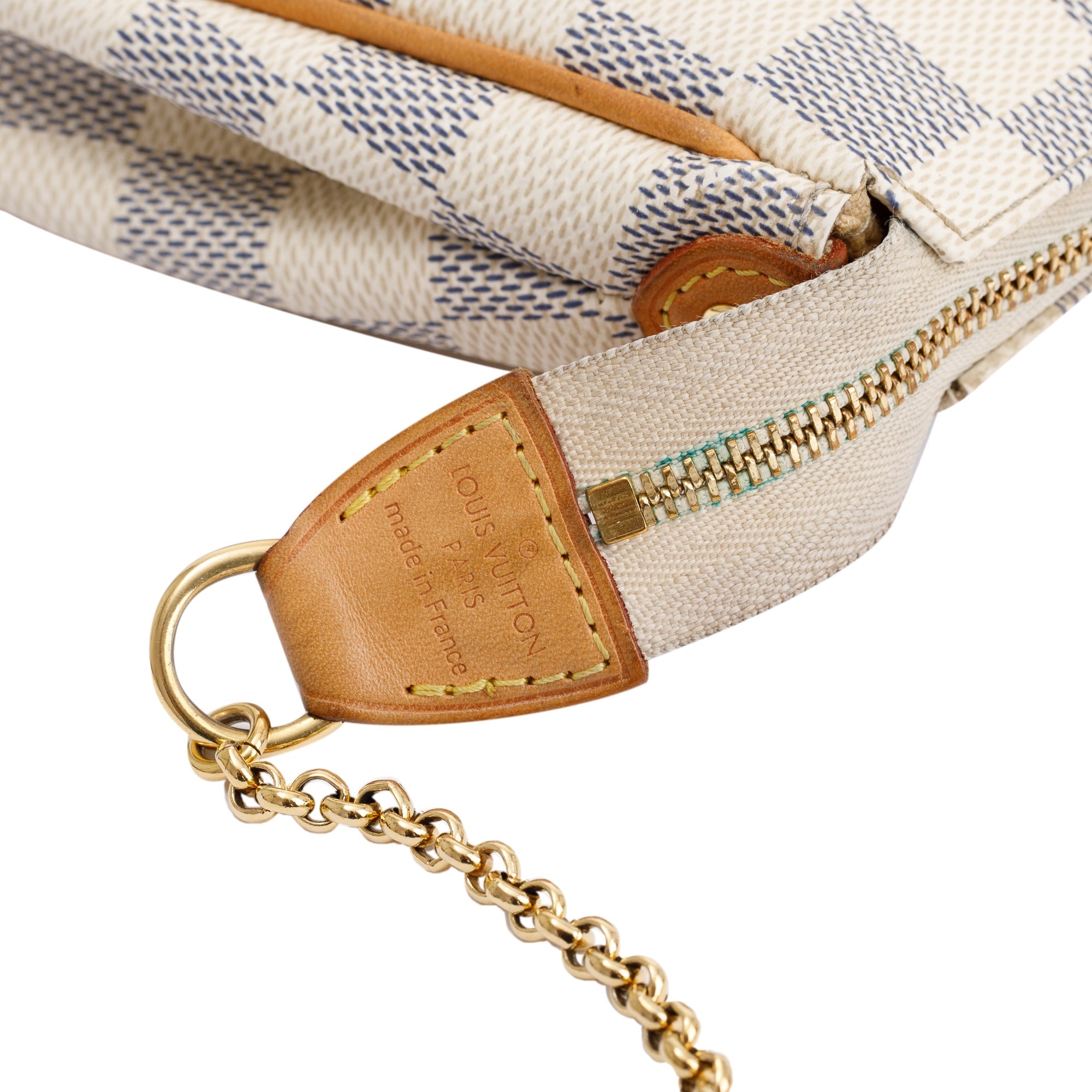Louis Vuitton Damier Azur Eva Clutch w/ Straps & Box