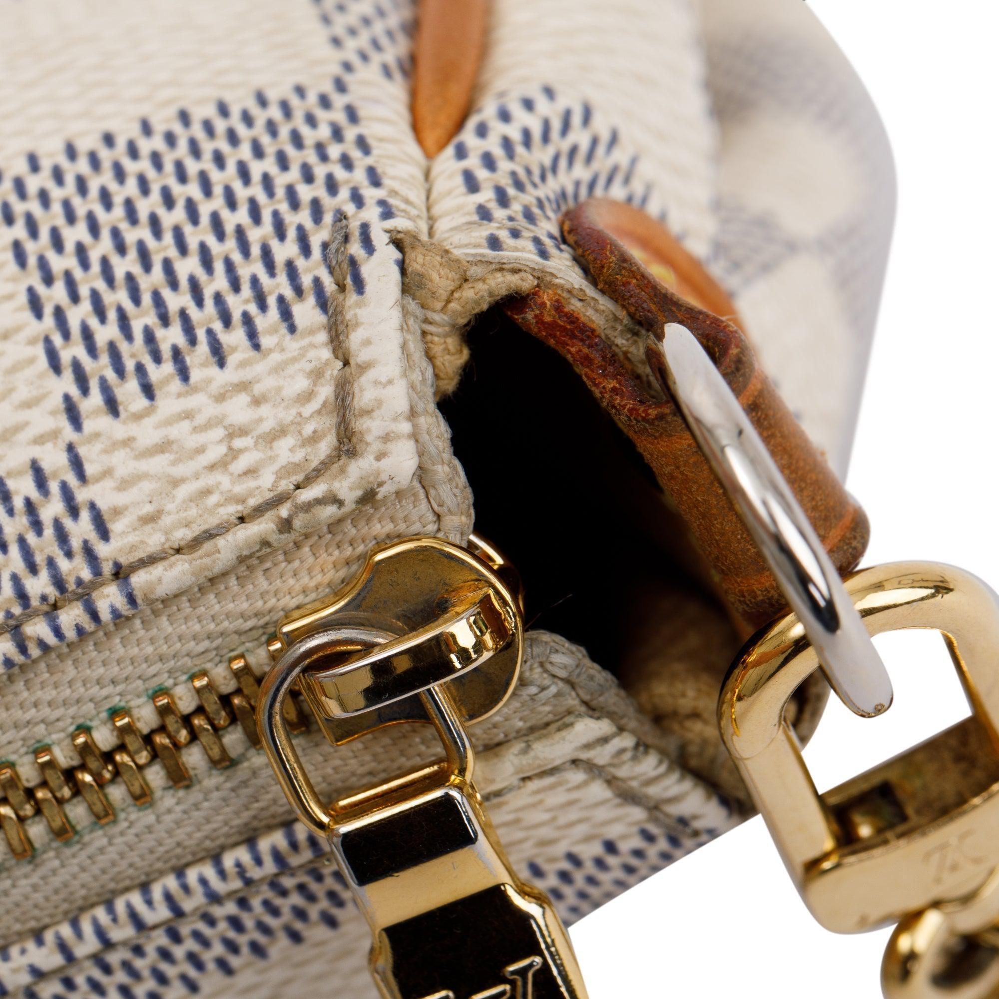 Louis Vuitton Damier Azur Eva Clutch w/ Straps & Box