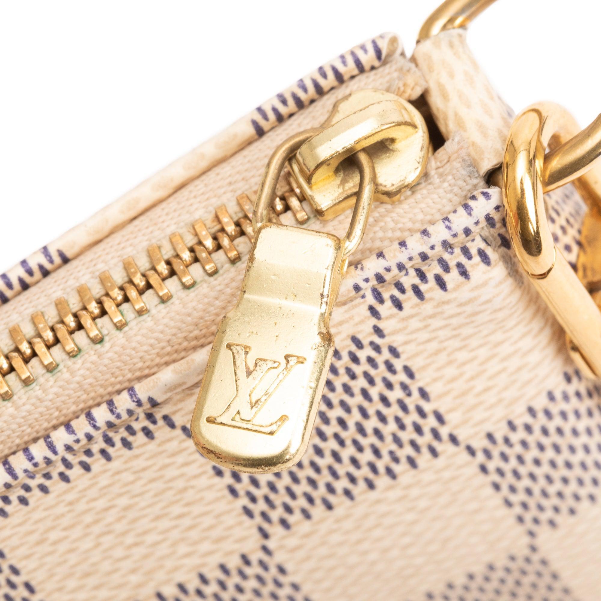 Louis Vuitton Damier Azur Mini Pochette Accessories w/ Box & Receipt