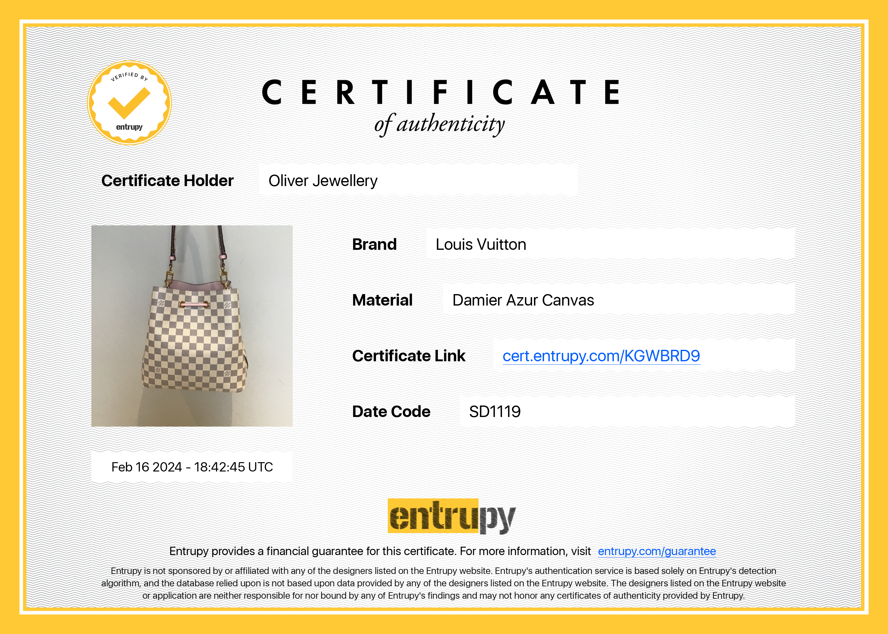 Louis Vuitton Damier Azur Neonoe MM