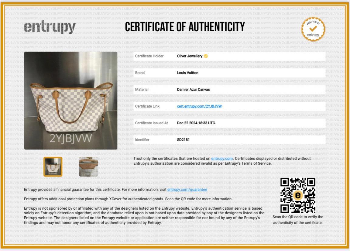 Louis Vuitton Damier Azur Neverfull MM