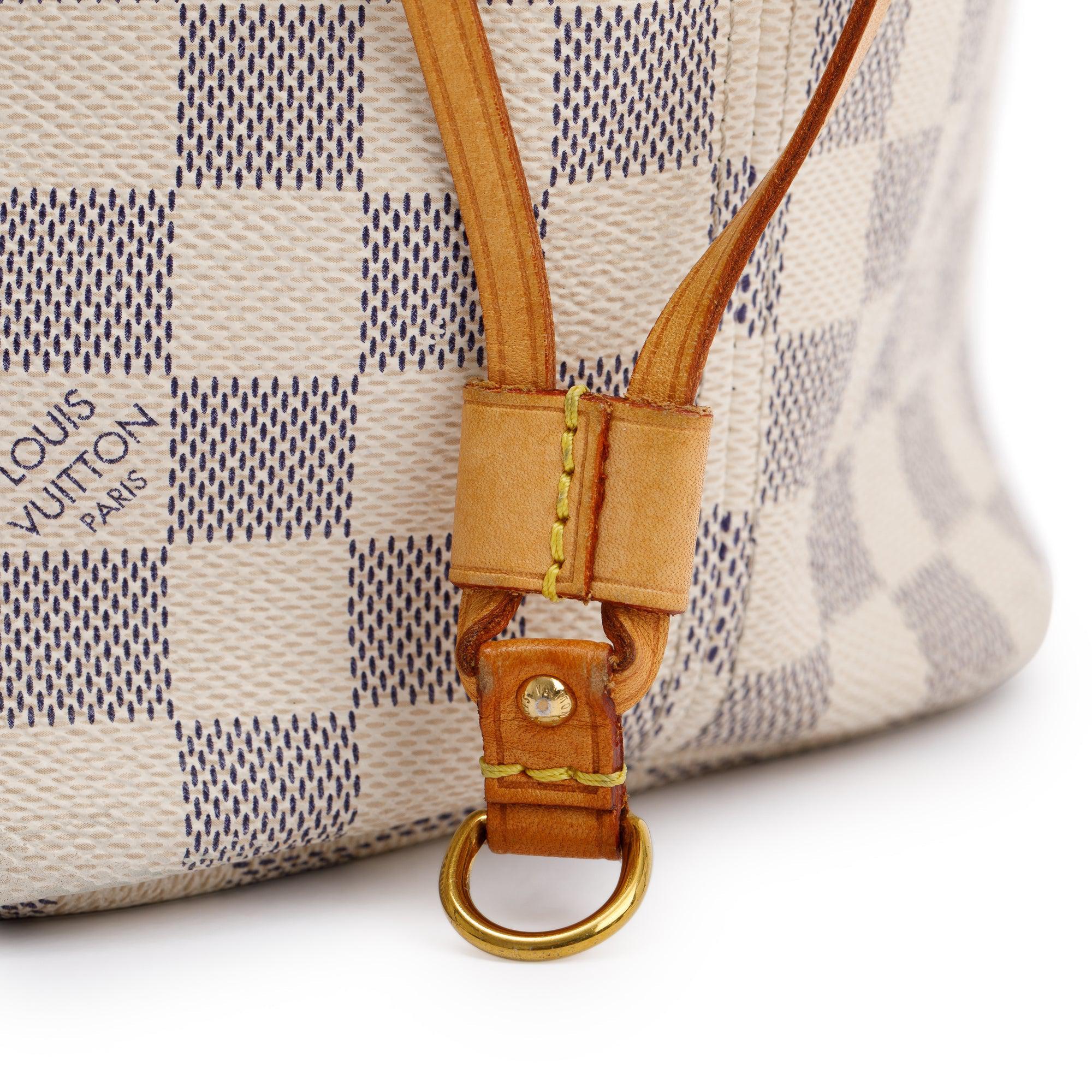 Louis Vuitton Damier Azur Neverfull MM w/ Pouch