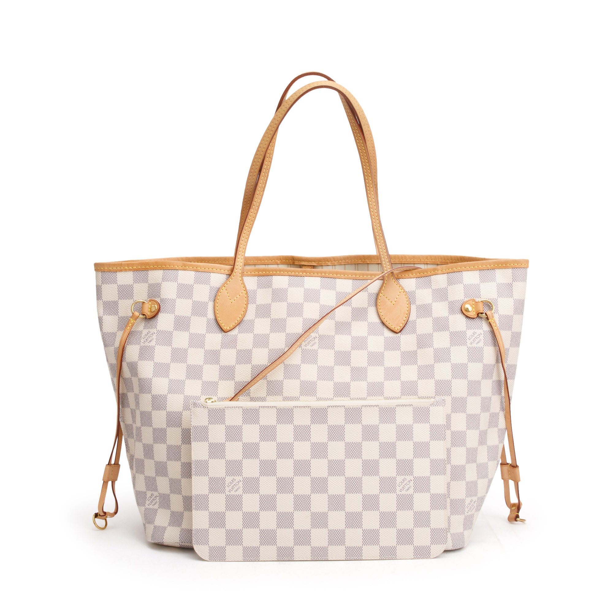 Louis Vuitton Damier Azur Neverfull MM w/ Pouch