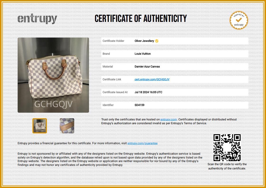 Louis Vuitton Damier Azur Speedy Bandouliere 30