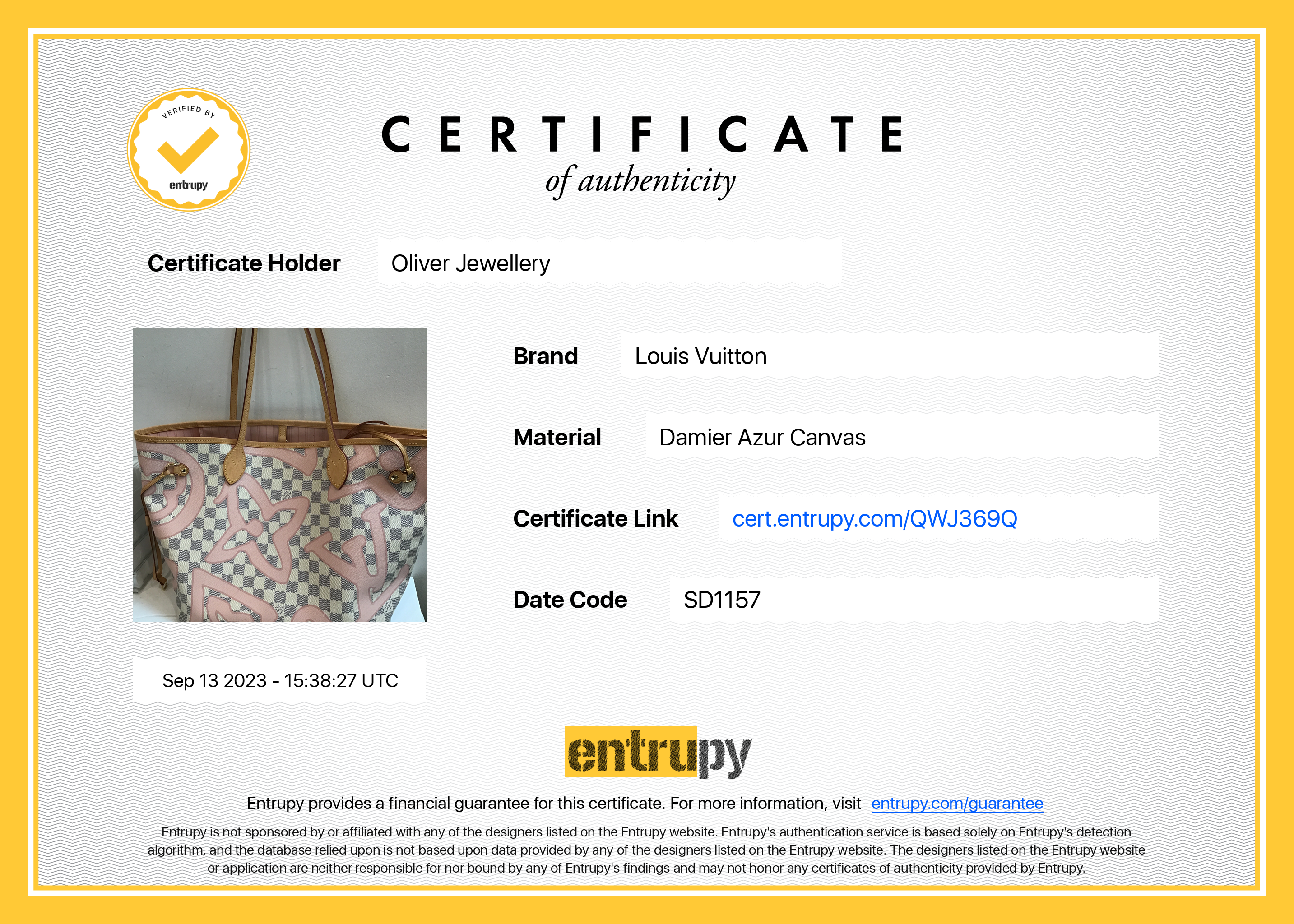 Louis Vuitton Damier Azur Tahitienne Neverfull MM w/ Box