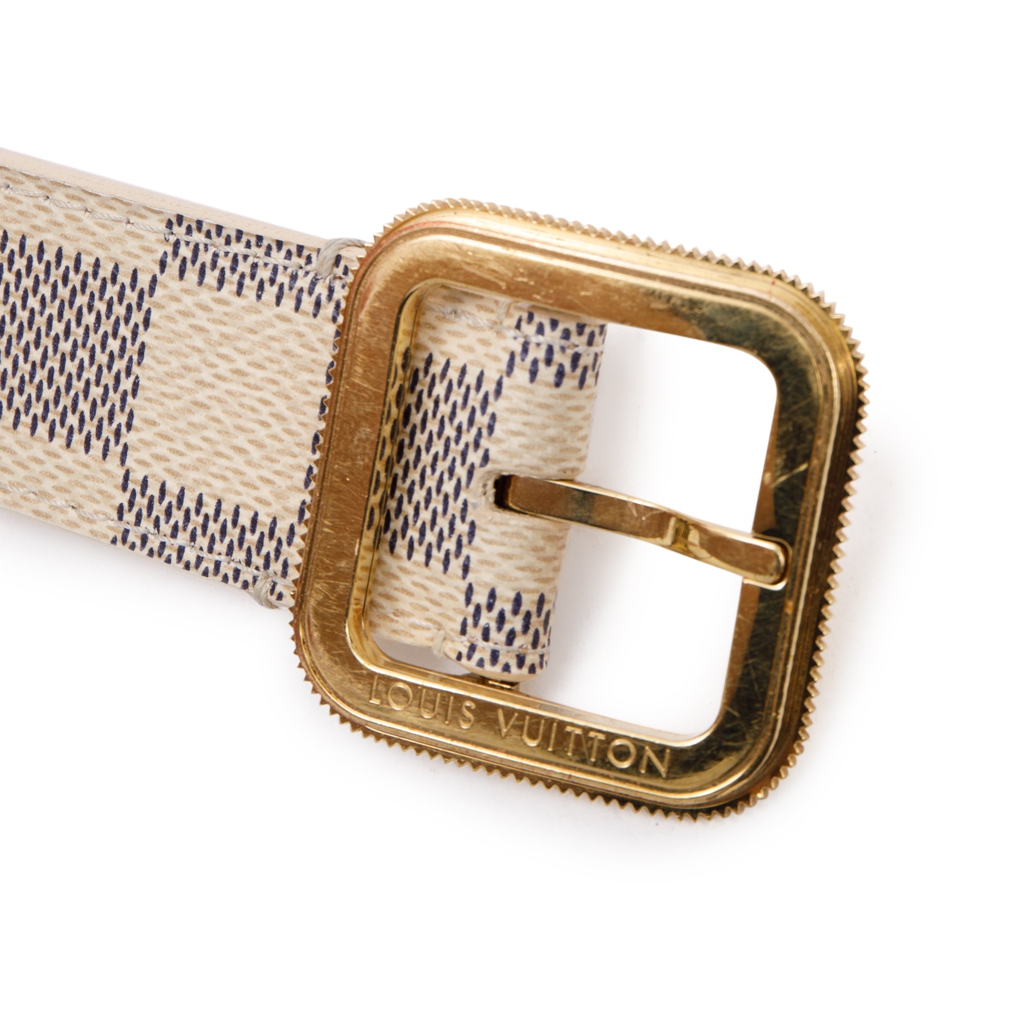 Louis Vuitton Damier Azur Tresor 30MM Belt, Size 85 34 w/ Box