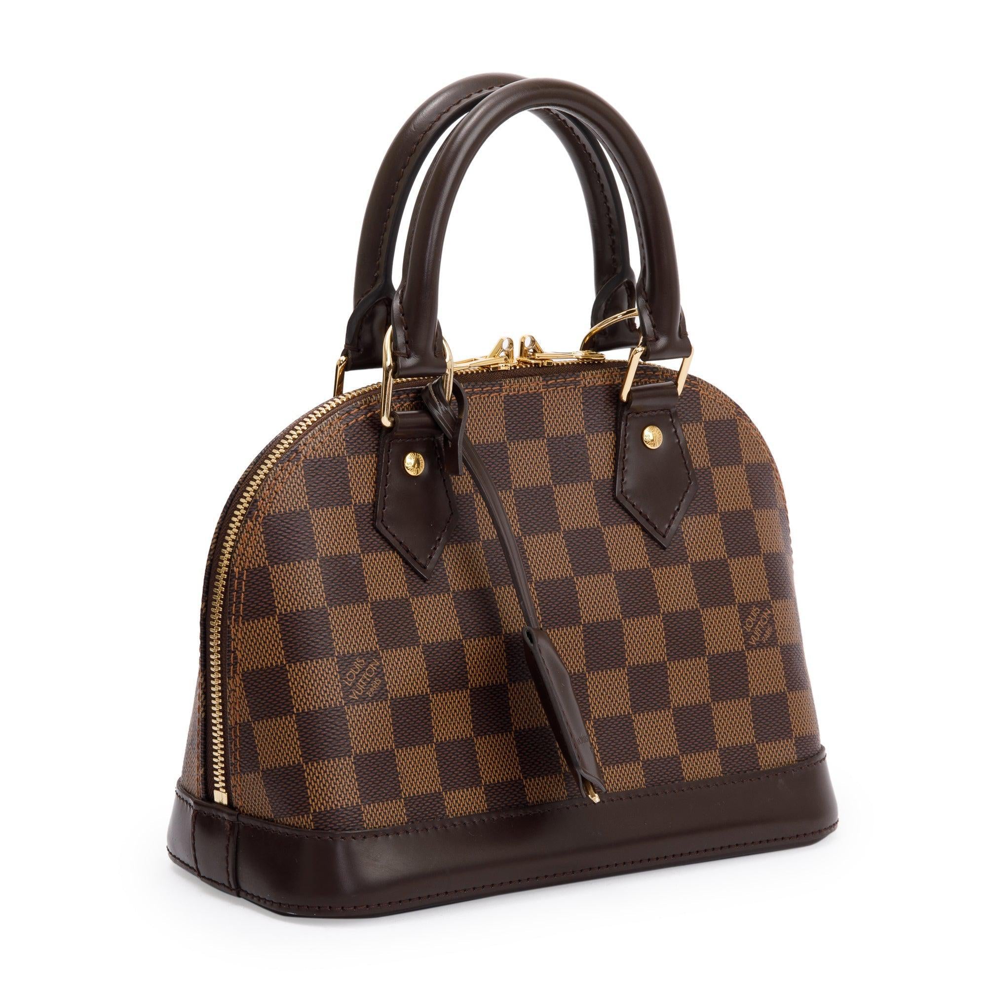 Louis Vuitton Damier Ebene Alma BB w/ Strap