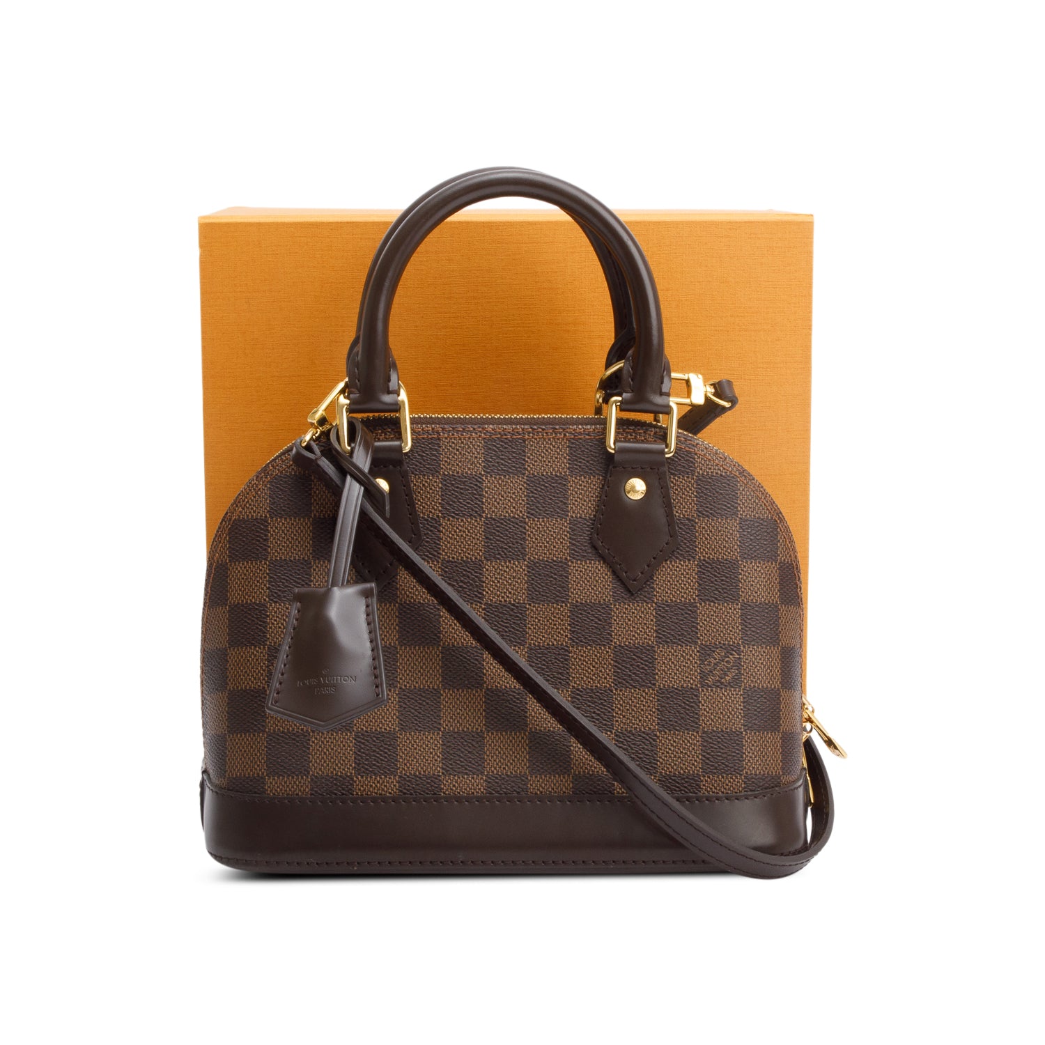 Louis Vuitton Damier Ebene Alma BB w/ Strap & Box