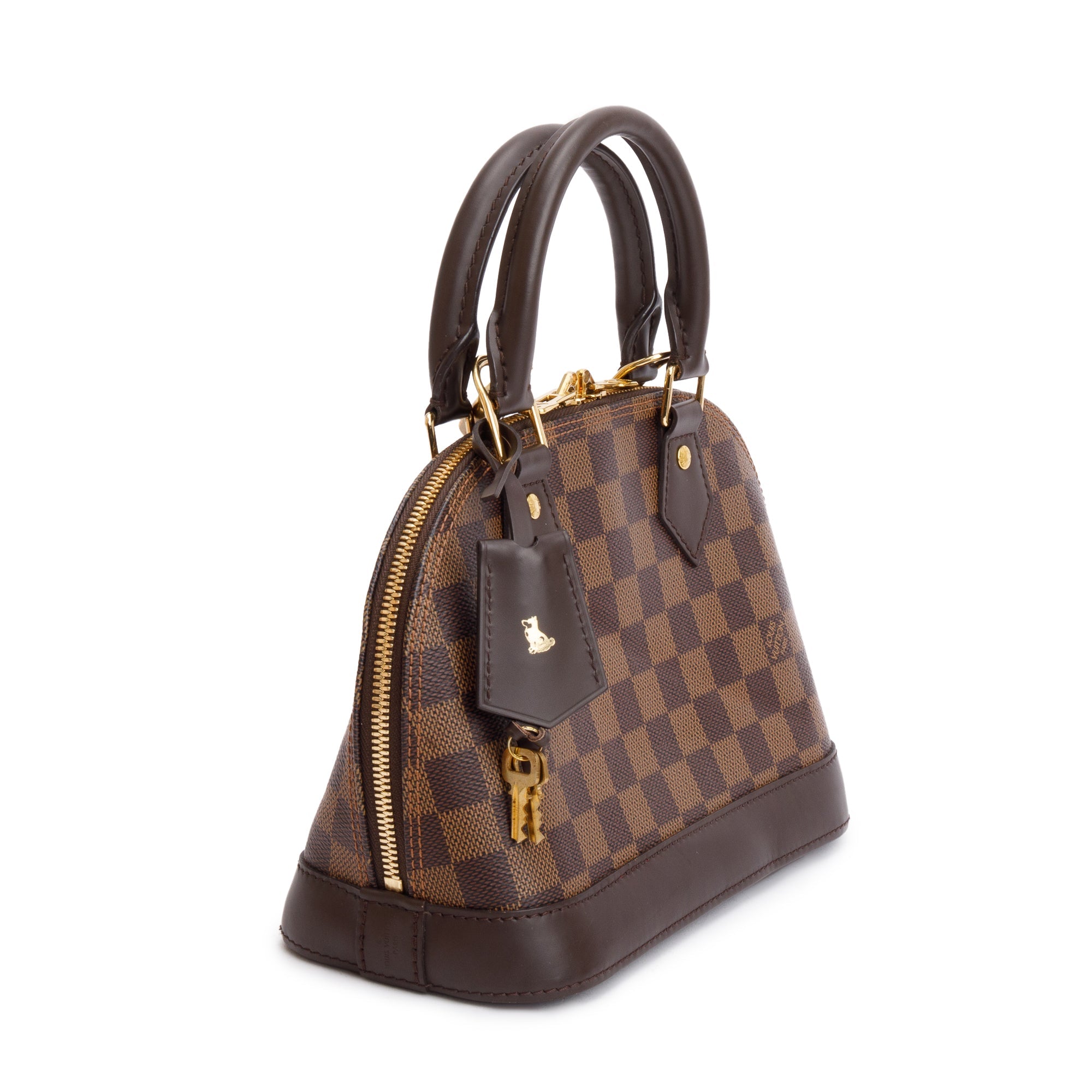 Louis Vuitton Damier Ebene Alma BB w/ Strap & Box