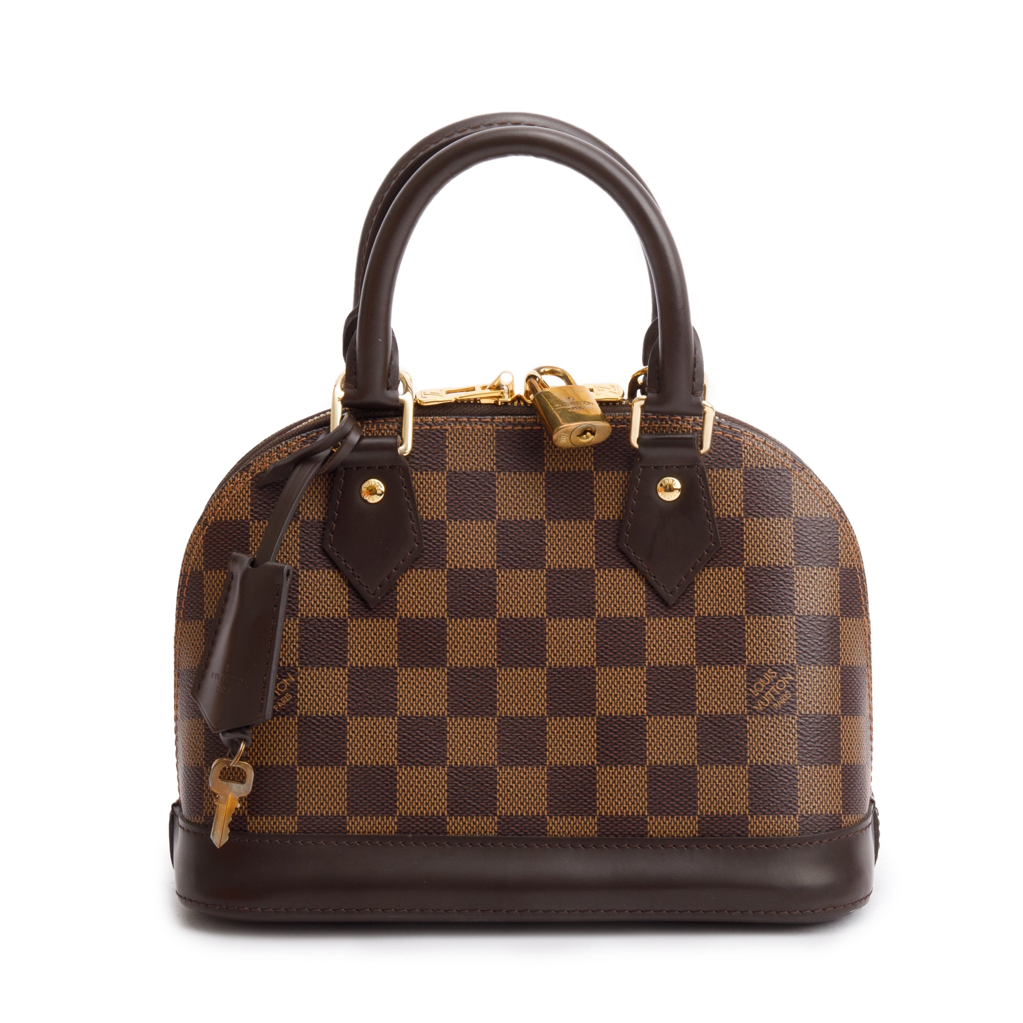 Louis Vuitton Damier Ebene Alma BB w/ Strap, Box & Receipt