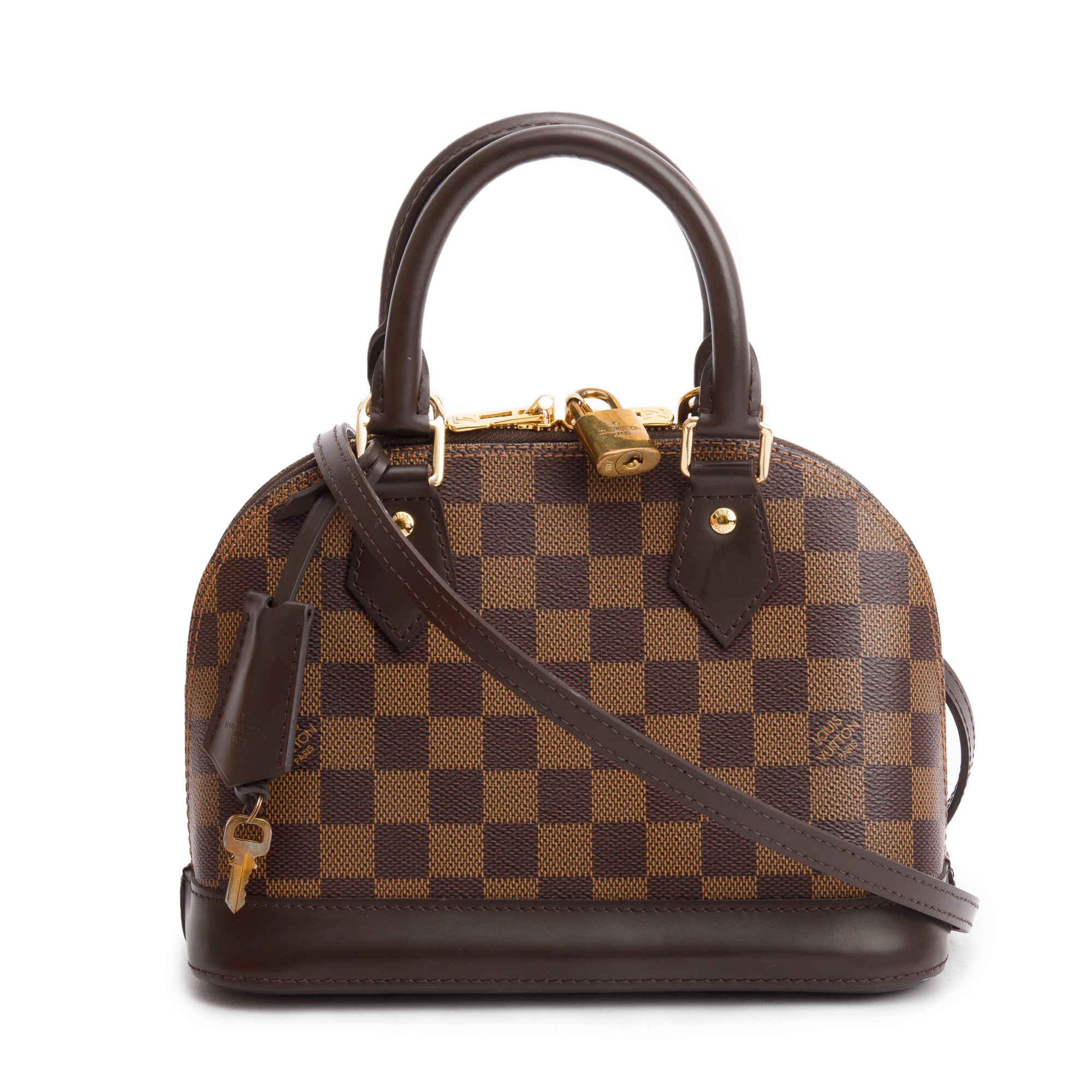 Louis Vuitton Damier Ebene Alma BB w/ Strap, Box & Receipt