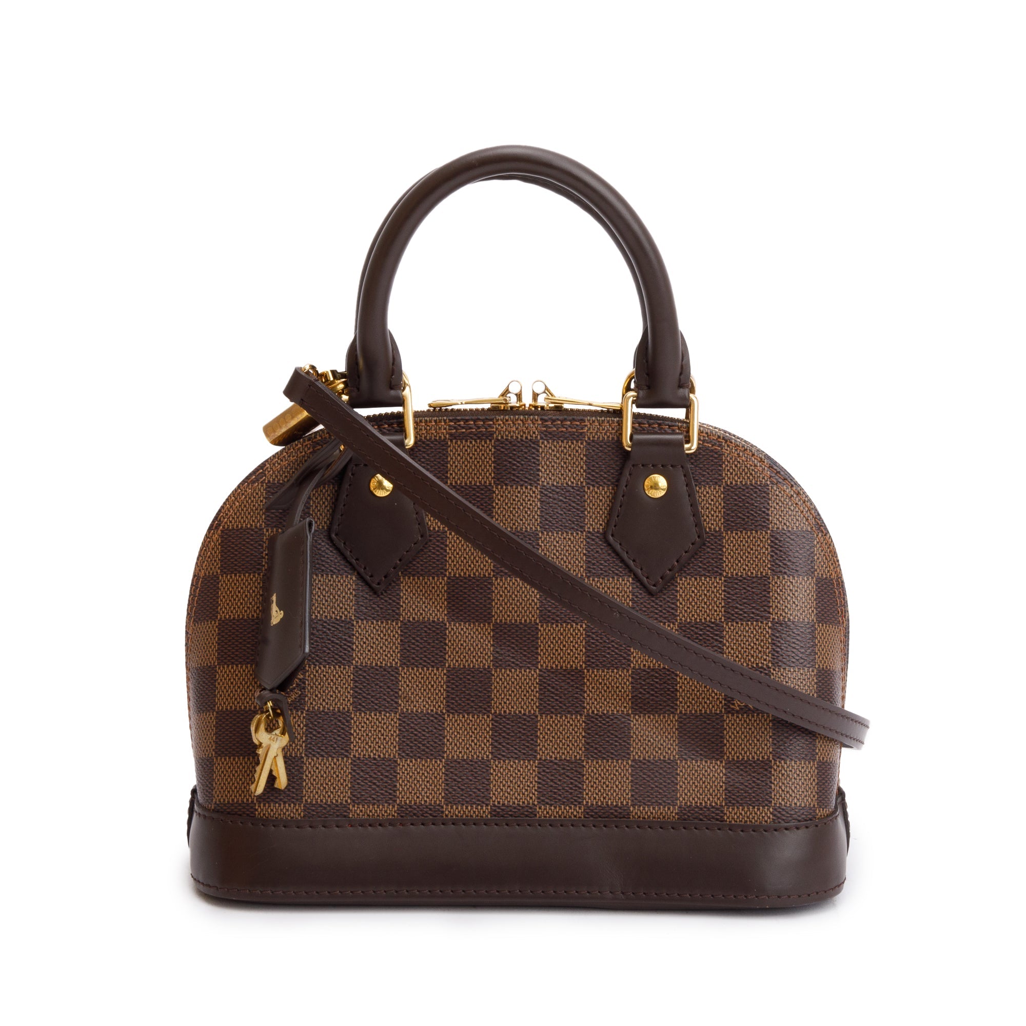 Louis Vuitton Damier Ebene Alma BB w/ Strap & Box