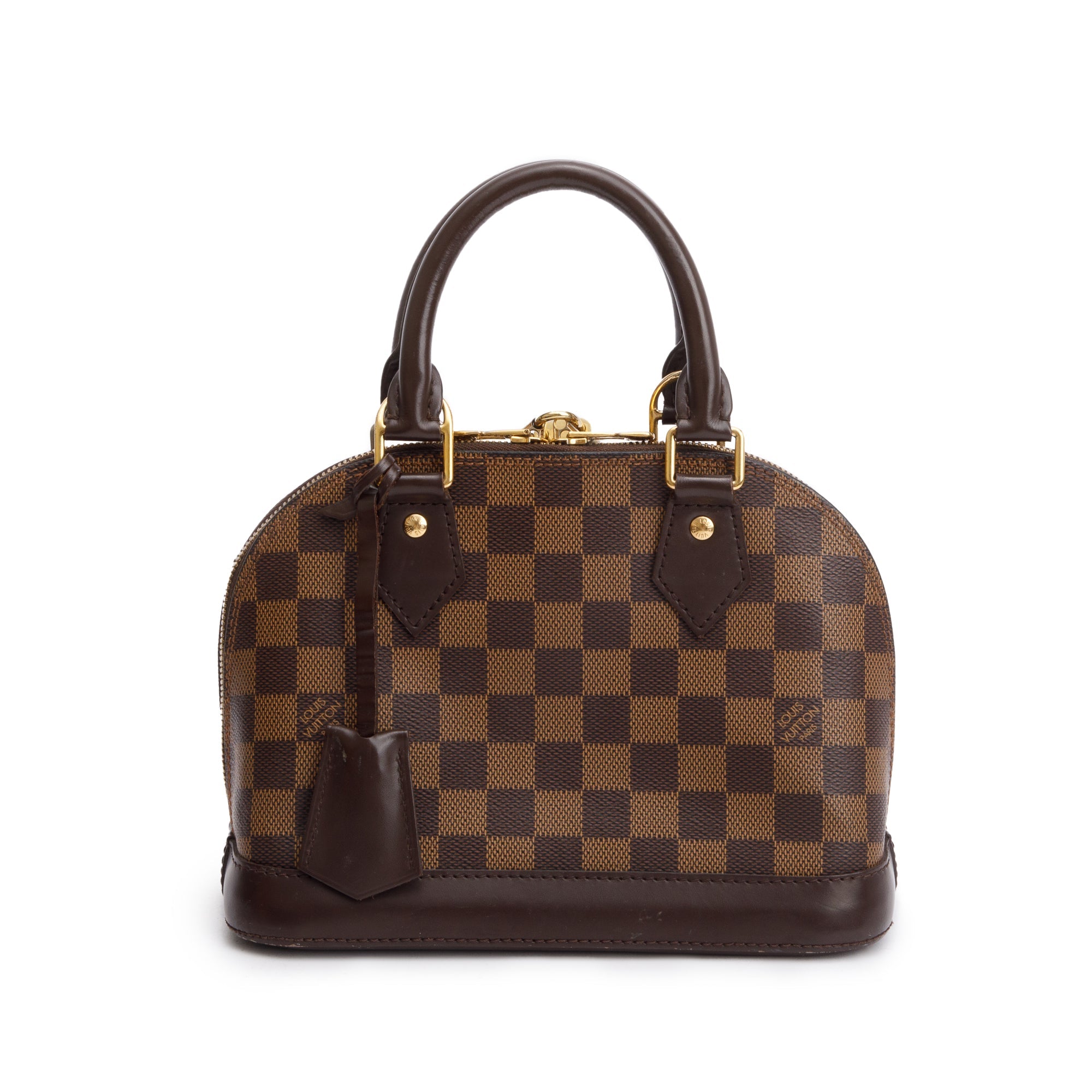 Louis Vuitton Damier Ebene Alma BB w/ Strap & Receipt