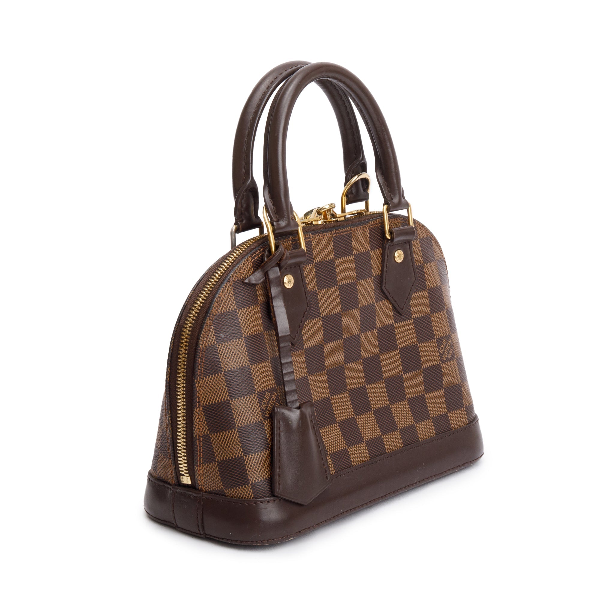 Louis Vuitton Damier Ebene Alma BB w/ Strap & Receipt