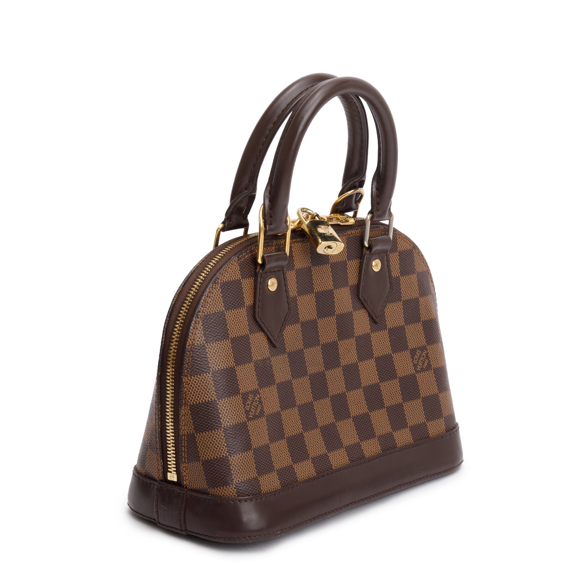 Louis Vuitton Damier Ebene Alma BB w/ Strap & Receipt